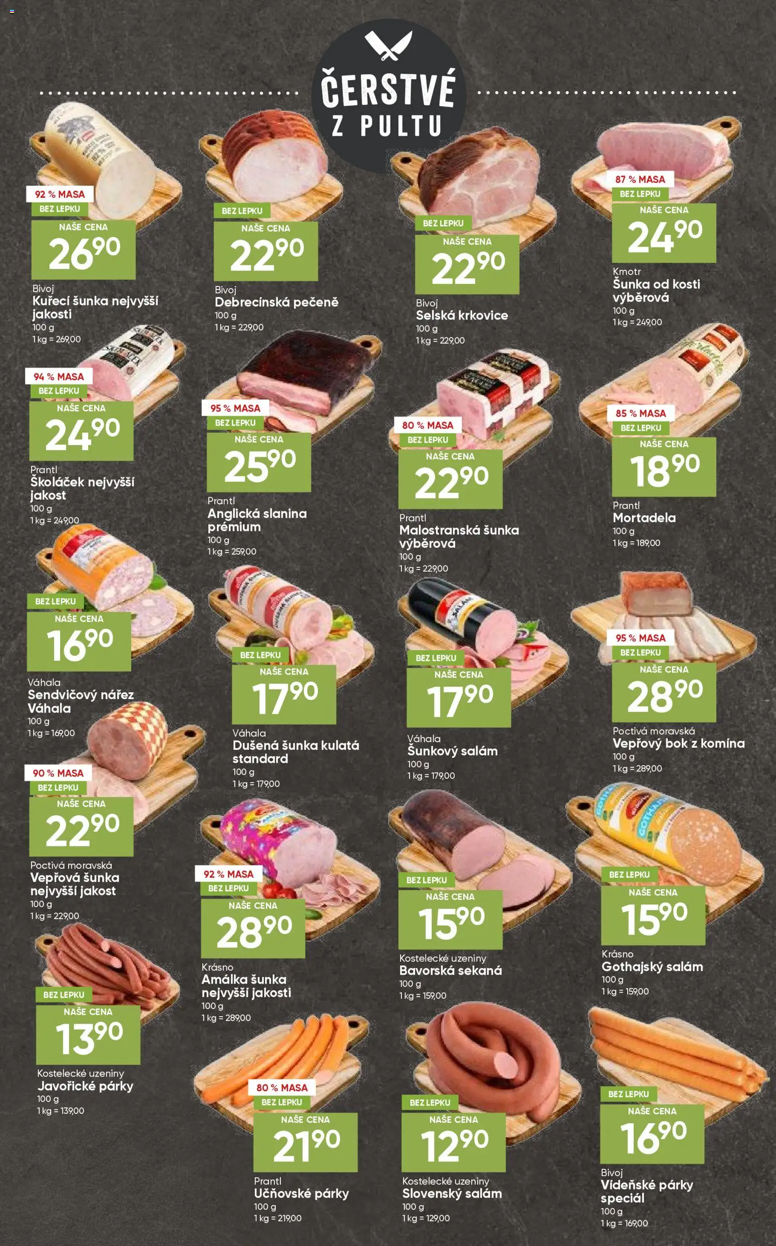 Hruška katalog od 28.04.2026 | Strana: 4 | Produkty: Salám, Párky, Vepřový bok, Šunkový salám