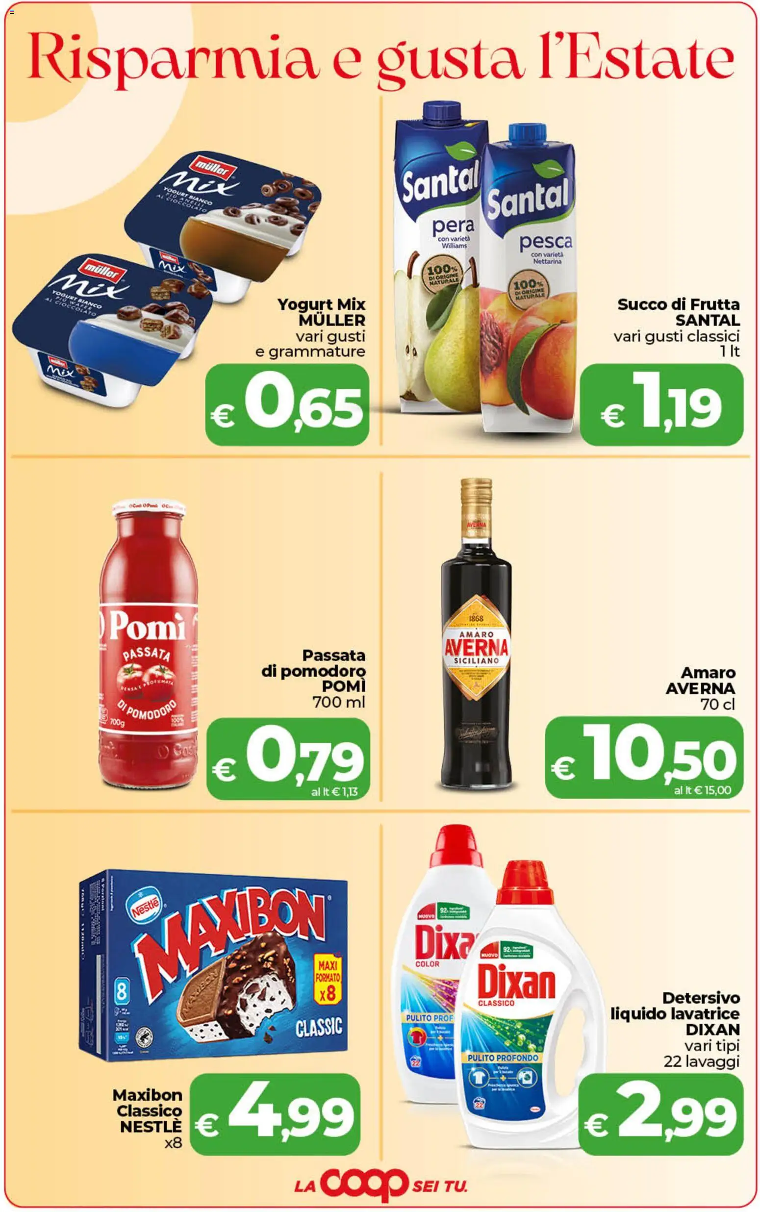 Volantino COOP del 10/07/2026 | Pagina: 3 | Prodotti: Yogurt, Succo, Lavatrice, Amaro
