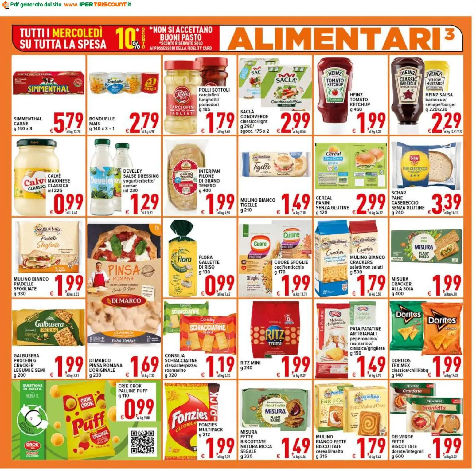 Volantino Ipertriscount del 08.05.2026 | Pagina: 3 | Prodotti: Pane, Riso, Salsa, Barbecue