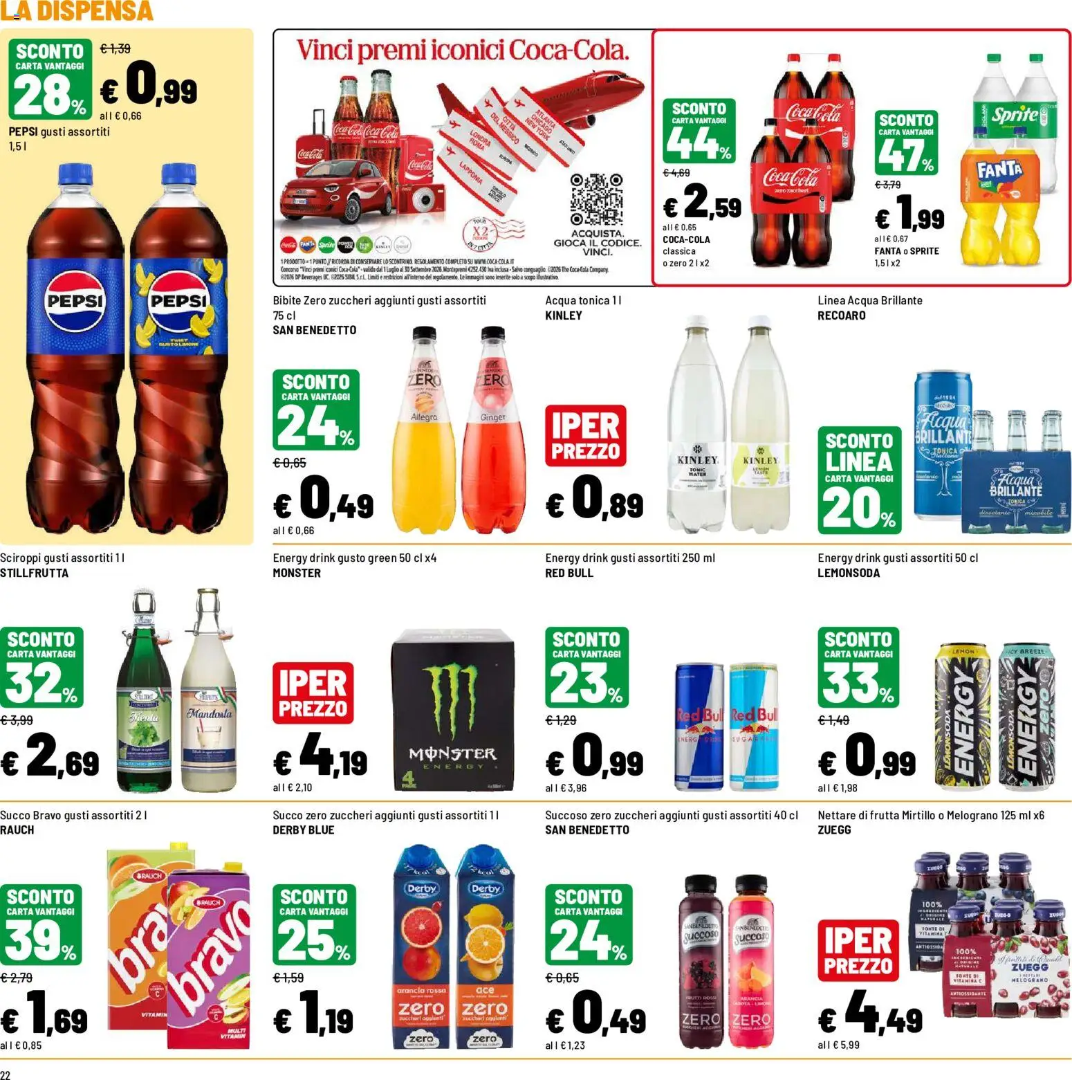 Volantino Iper del 30/07/2026 | Pagina: 22 | Prodotti: Frutta, The, Fanta, Arancia