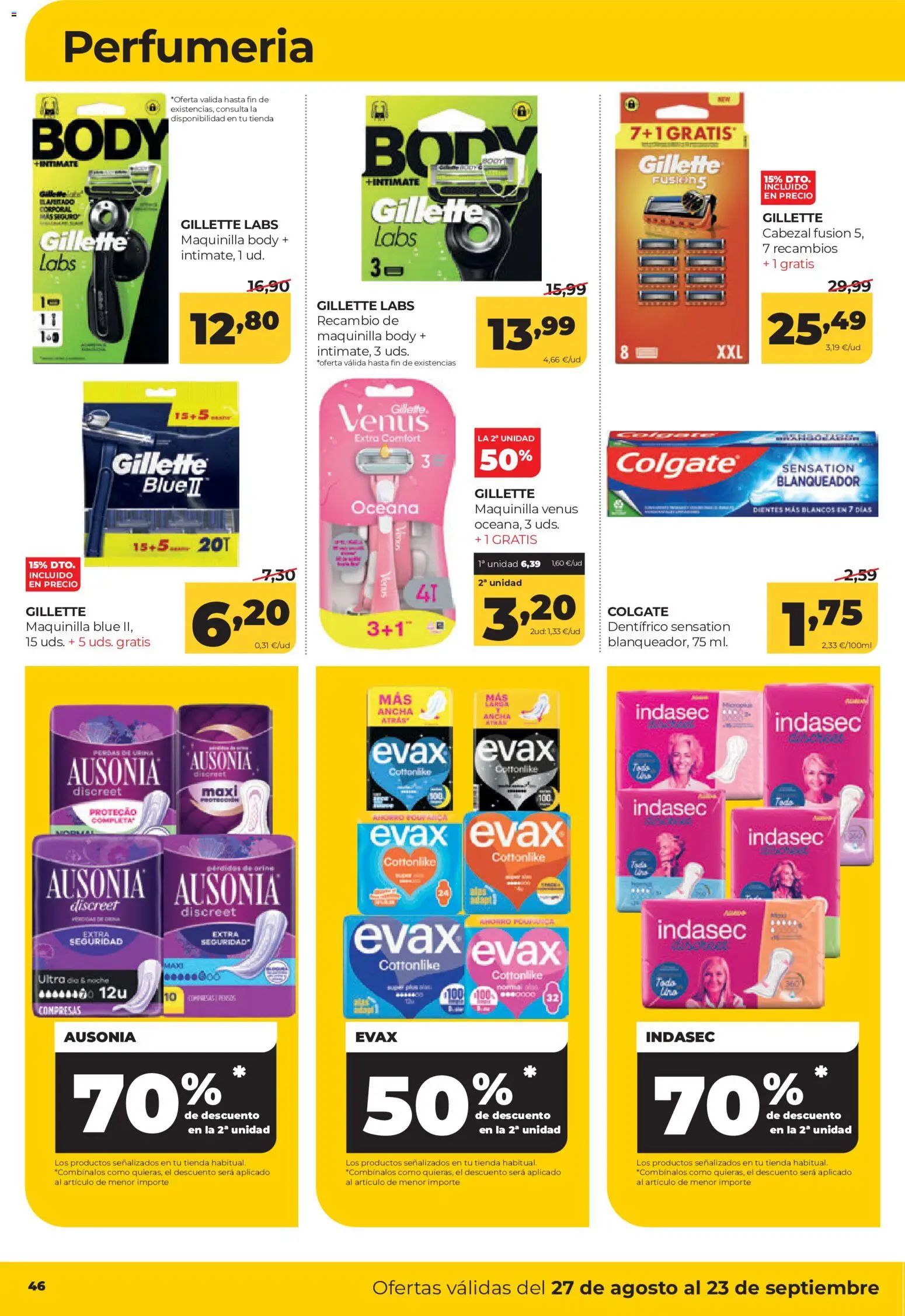 Alimerka folleto Castilla y León │ válido desde el 27/08/2026 | Página: 50 | Productos: Compresas, Body