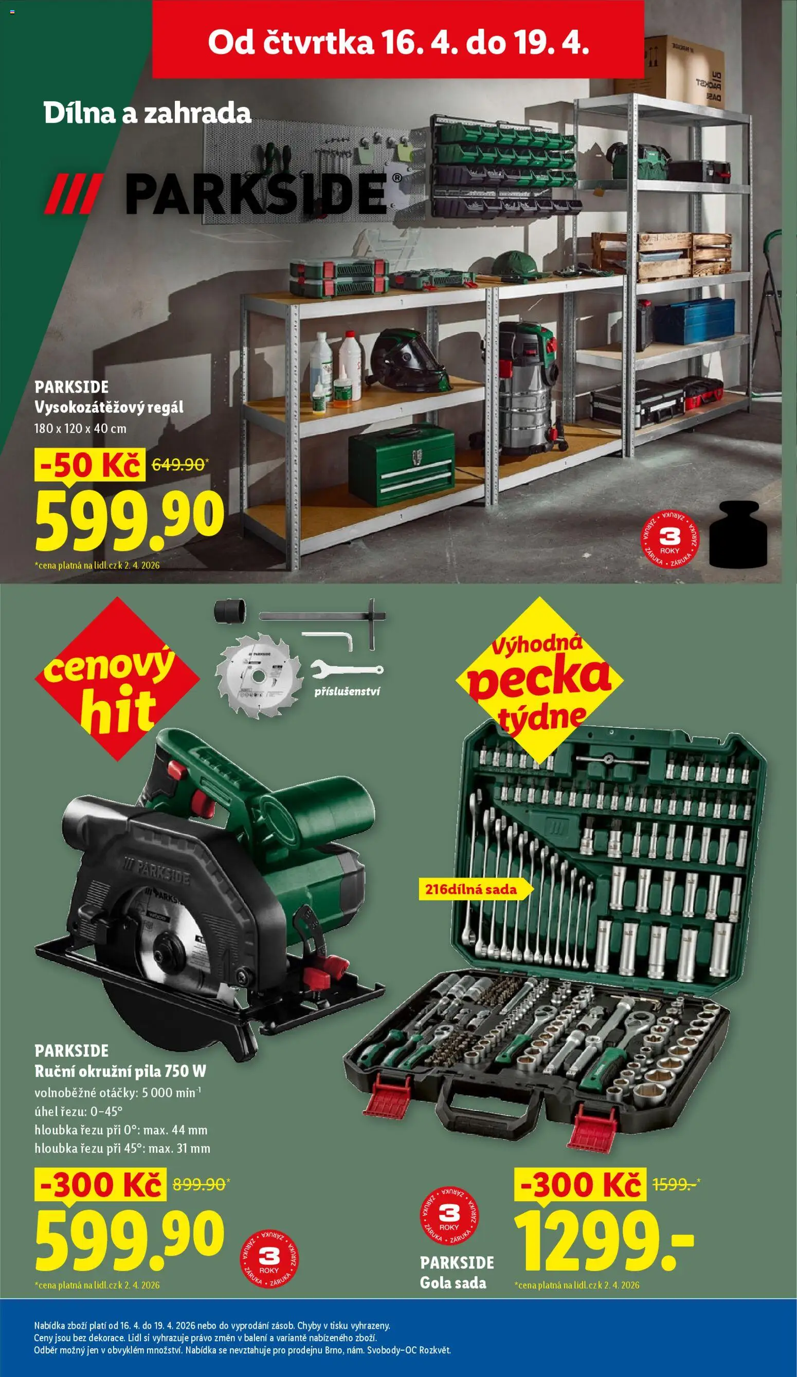 Lidl leták od 16.04.2026 | Strana: 27 | Produkty: Parkside, Zahrada, Gola sada, Regál