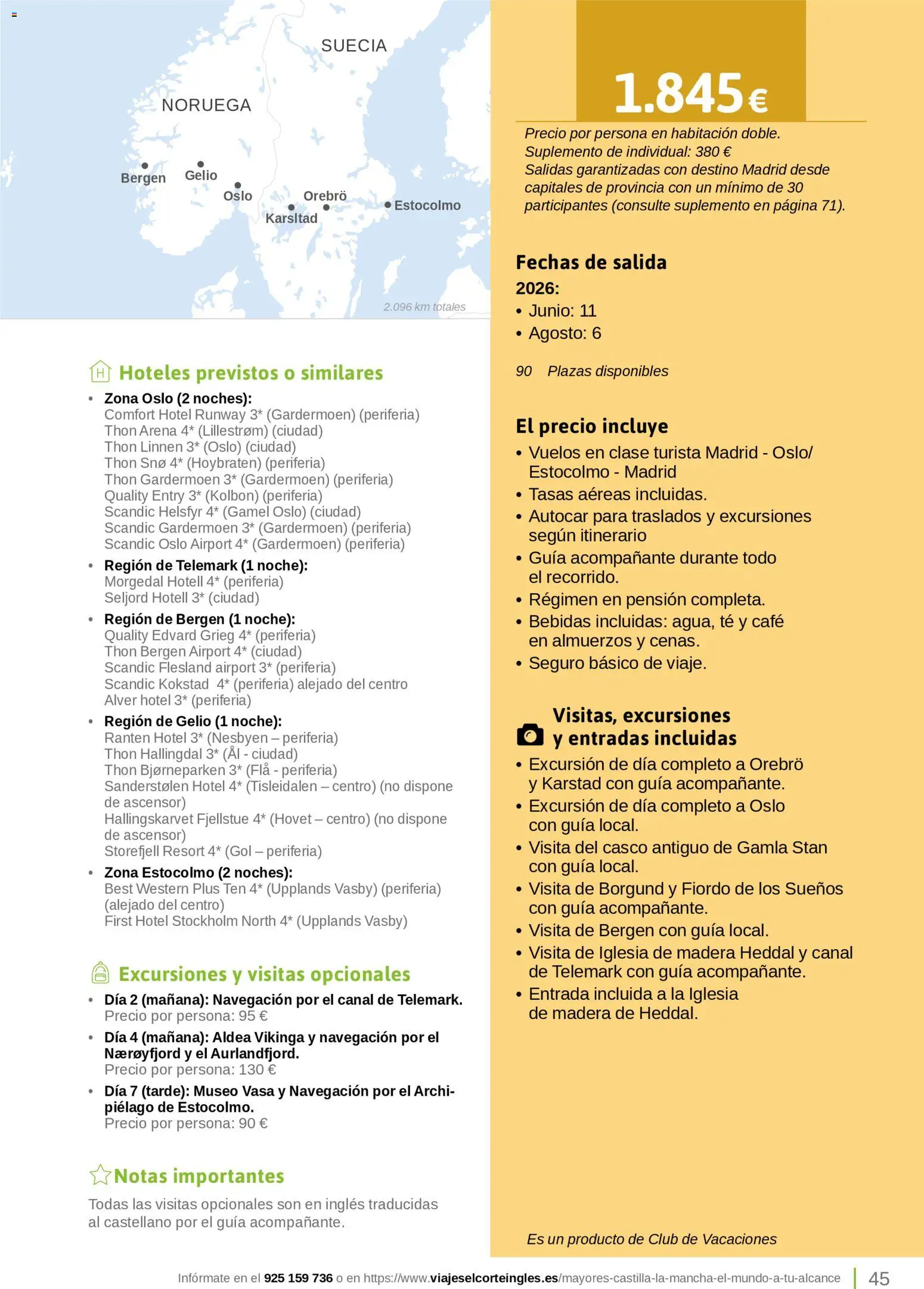 Viajes El Corte Inglés Turismo Social Castilla La Mancha │ válido desde el 01.04.2026 | Página: 45 | Productos: Café, Té, Navegación