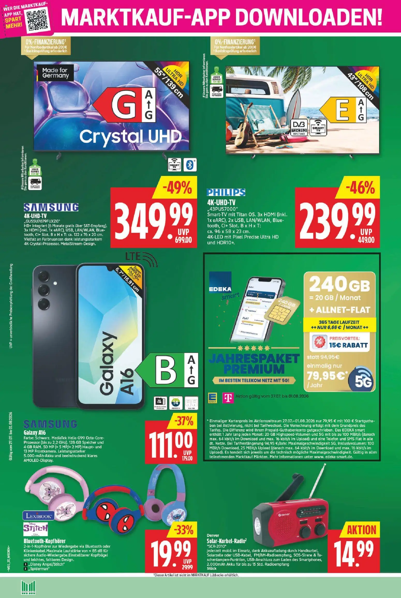 Marktkauf Prospekt – gültig ab 27.07.2026 | Seite: 20 | Produkte: Philips, Samsung, Telefon