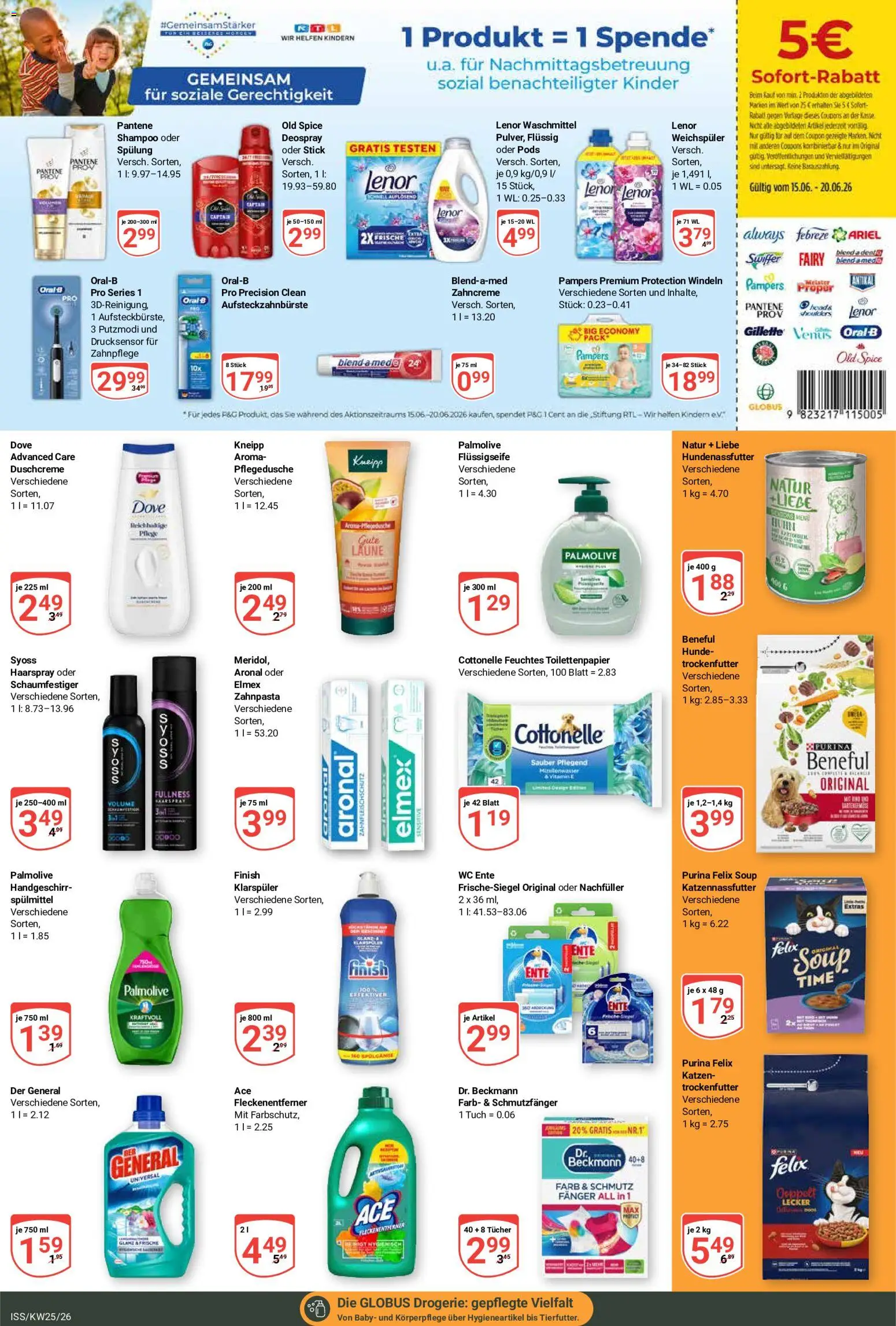 Globus Prospekt – gültig ab 15.06.2026 | Seite: 21 | Produkte: Spülung, Weichspüler, Klarspüler, Duschcreme