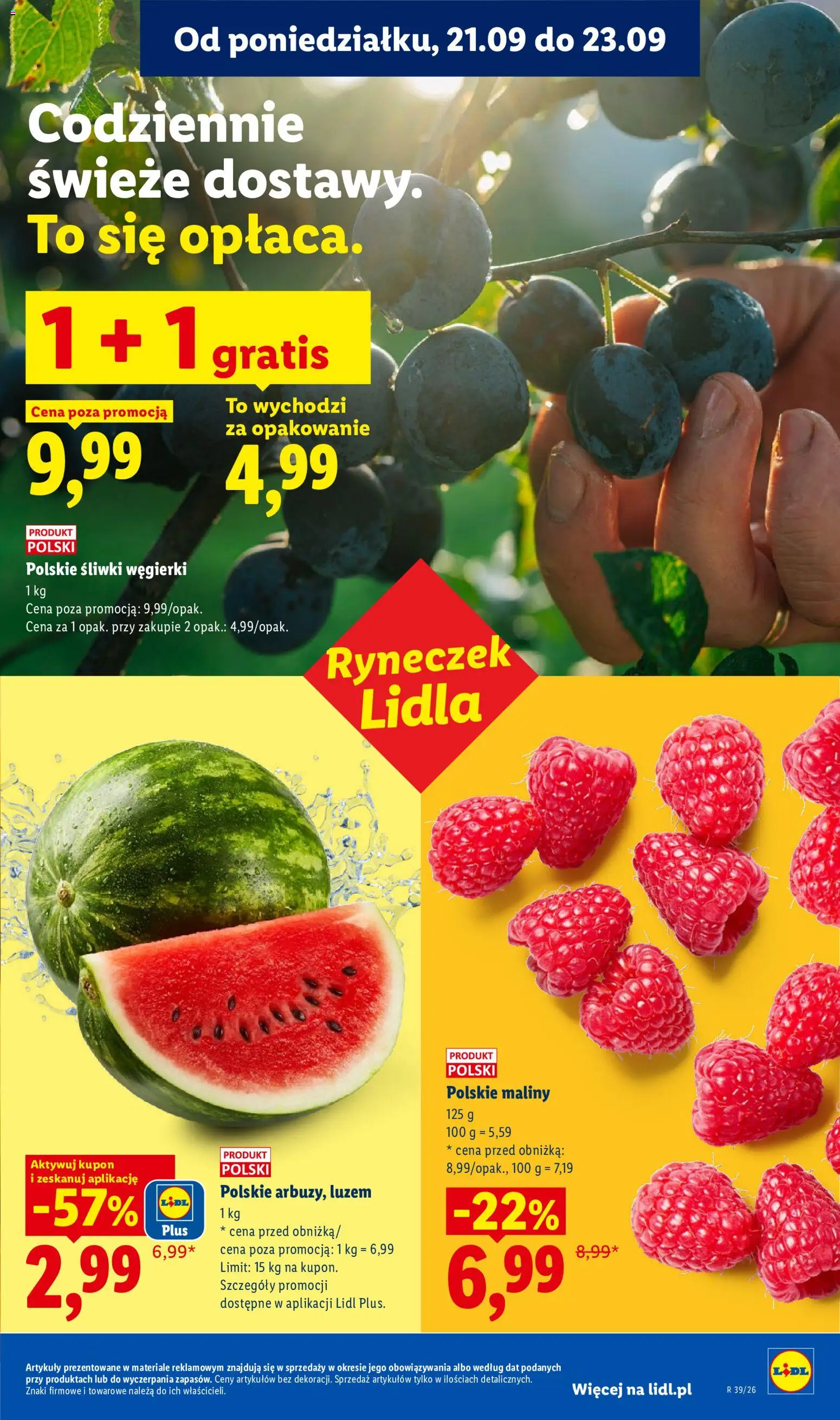 Lidl Polsko leták od 21.09.2026 | Strana: 33 | Produkty: Maliny