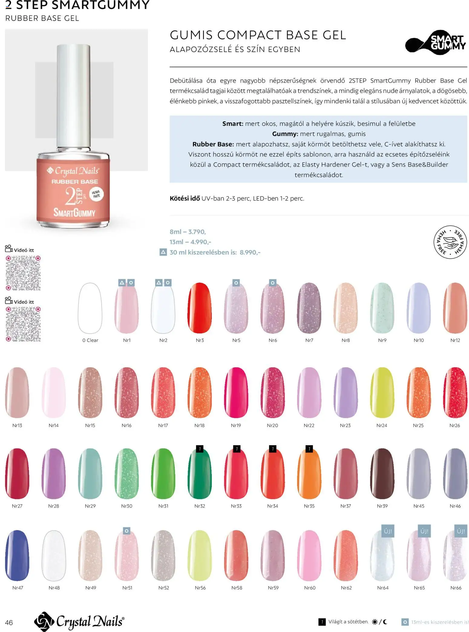 Crystal Nails akciós ujság - amely érvényes a következő dátumtól: 2026.03.09. | Oldal: 46 | Termékek: Videó, Gél