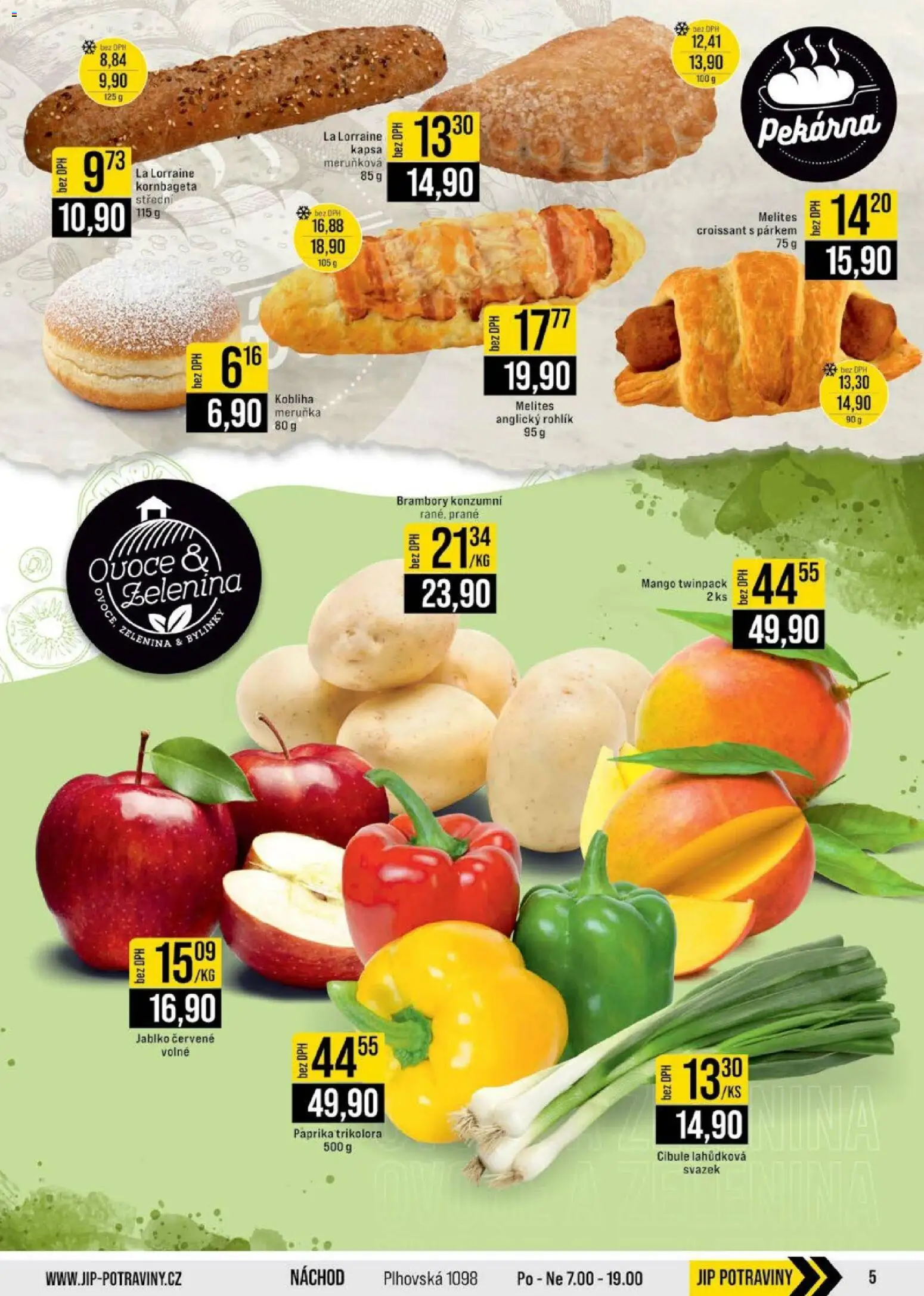 Jip leták - Cash & Carry od 22.04.2026 | Strana: 5 | Produkty: Ovoce, Mango, Zelenina, Cibule