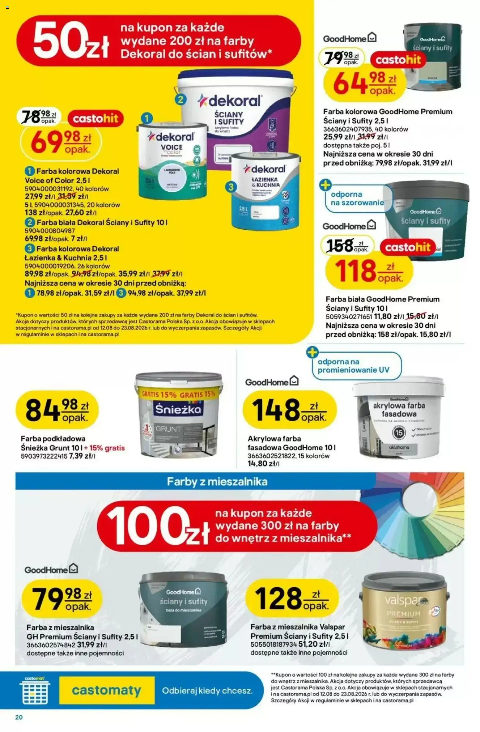 Castorama gazetka od 12.08.2026 | Strona: 20 | Produkty: Śnieżka