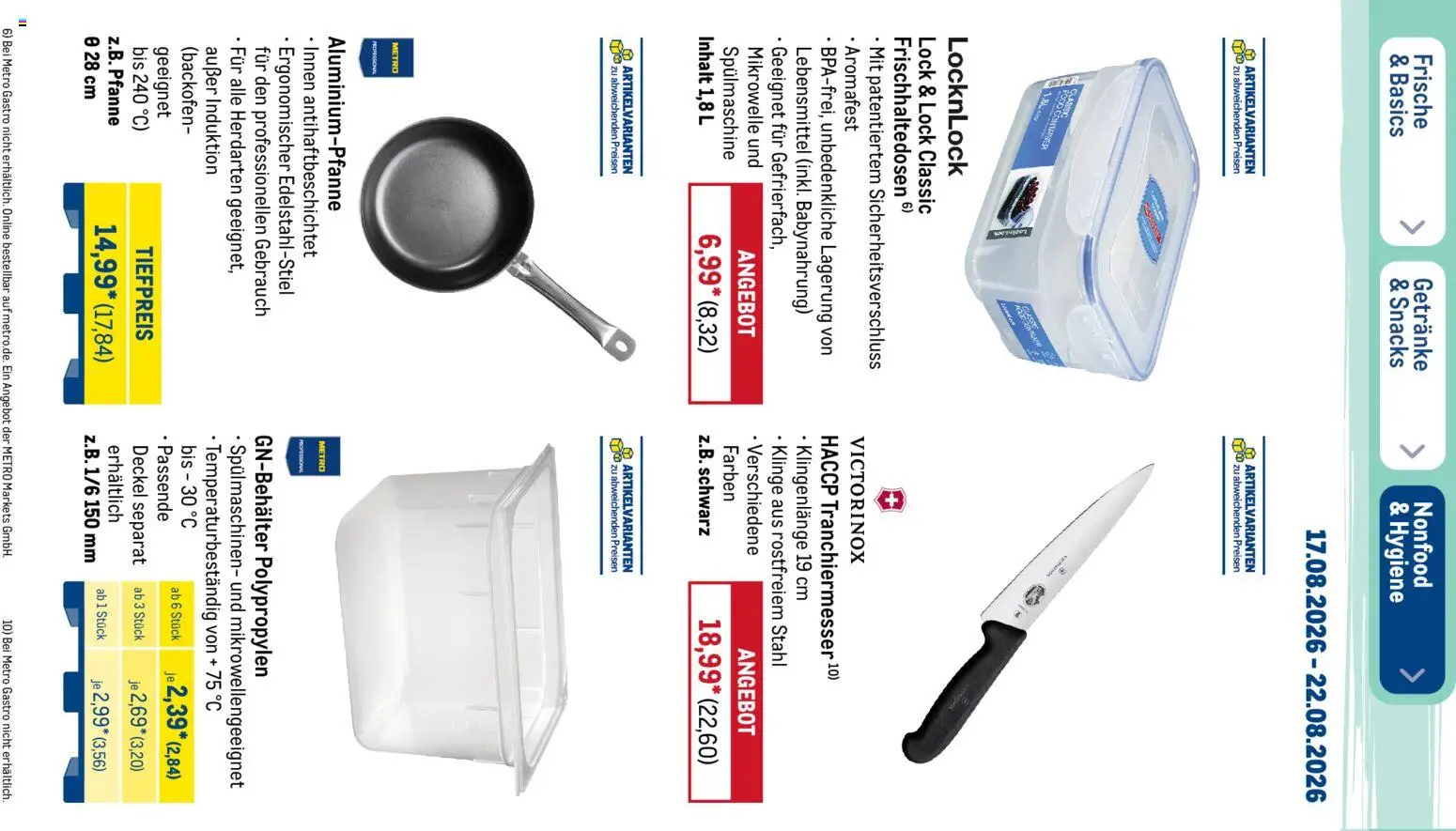 Metro NonFood-Angebote – gültig ab 17.08.2026 | Seite: 2 | Produkte: Mikrowelle, Babynahrung, Backofen