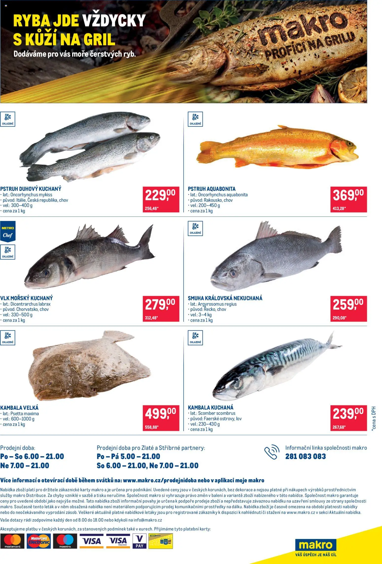 Makro leták - Gastronomie od 12.08.2026 | Strana: 24 | Produkty: Gril, Pstruh, Karty, Dekorace