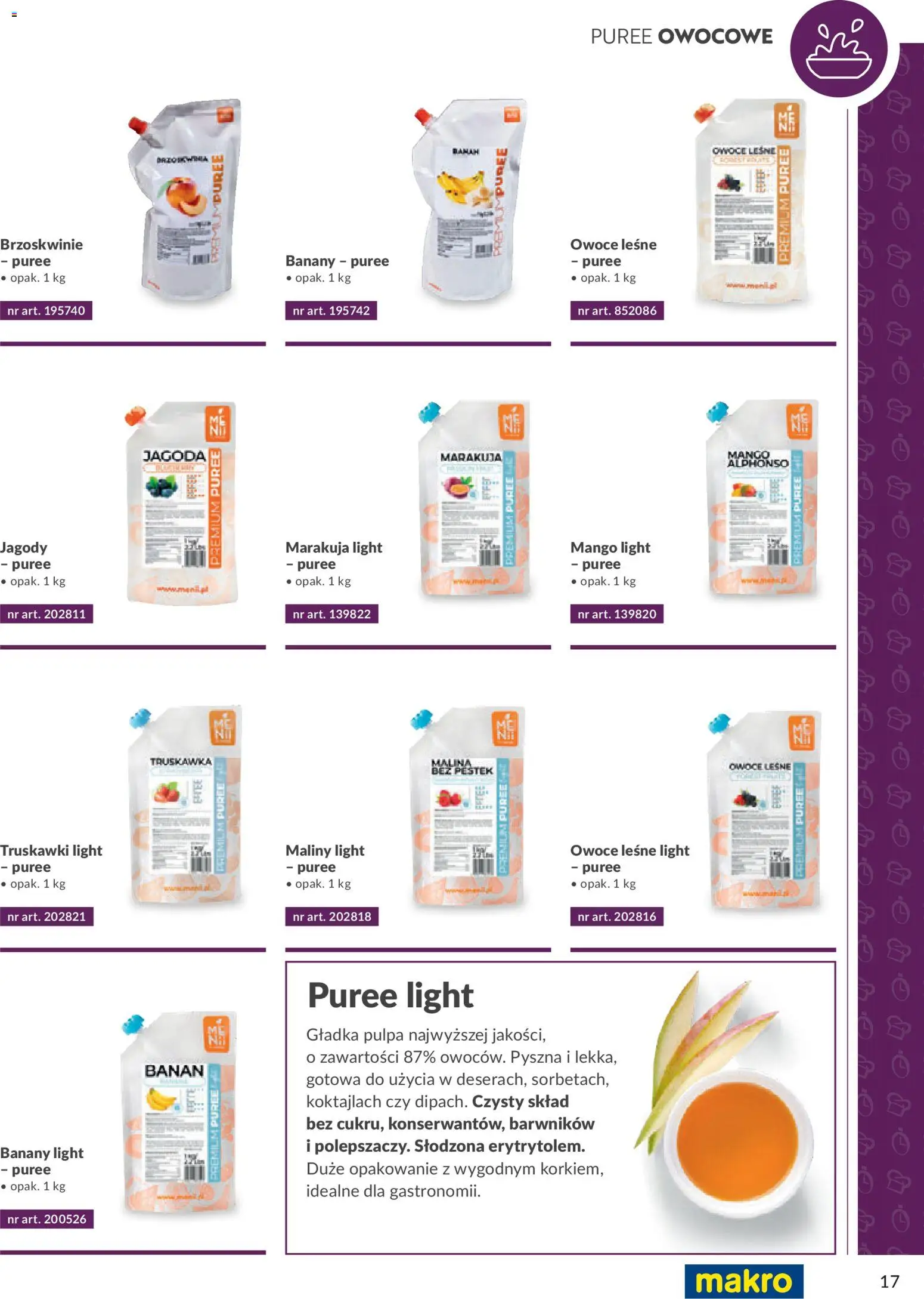 Makro Gazetka - Smart Chef Warzywa i Owoce od 01.01.2026 | Strona: 17 | Produkty: Mango, Banany, Brzoskwinie, Truskawki