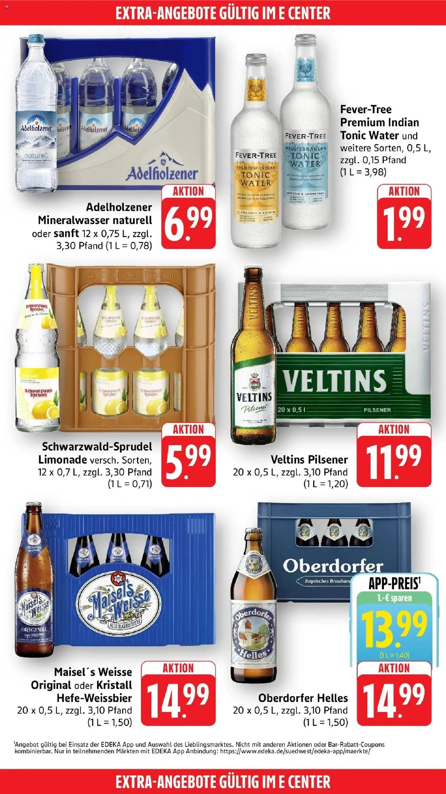 E center Prospekt Kirchheim-Teck (ab 28.09.2026) zum Blättern | Seite: 56 | Produkte: Limonade, Mineralwasser, Zitrone, Veltins
