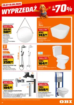 Pogląd oferty "OBI gazetka" - ważna od 29.07.2026 | Strona: 20 | Produkty: Pasek, Bateria, Lustro