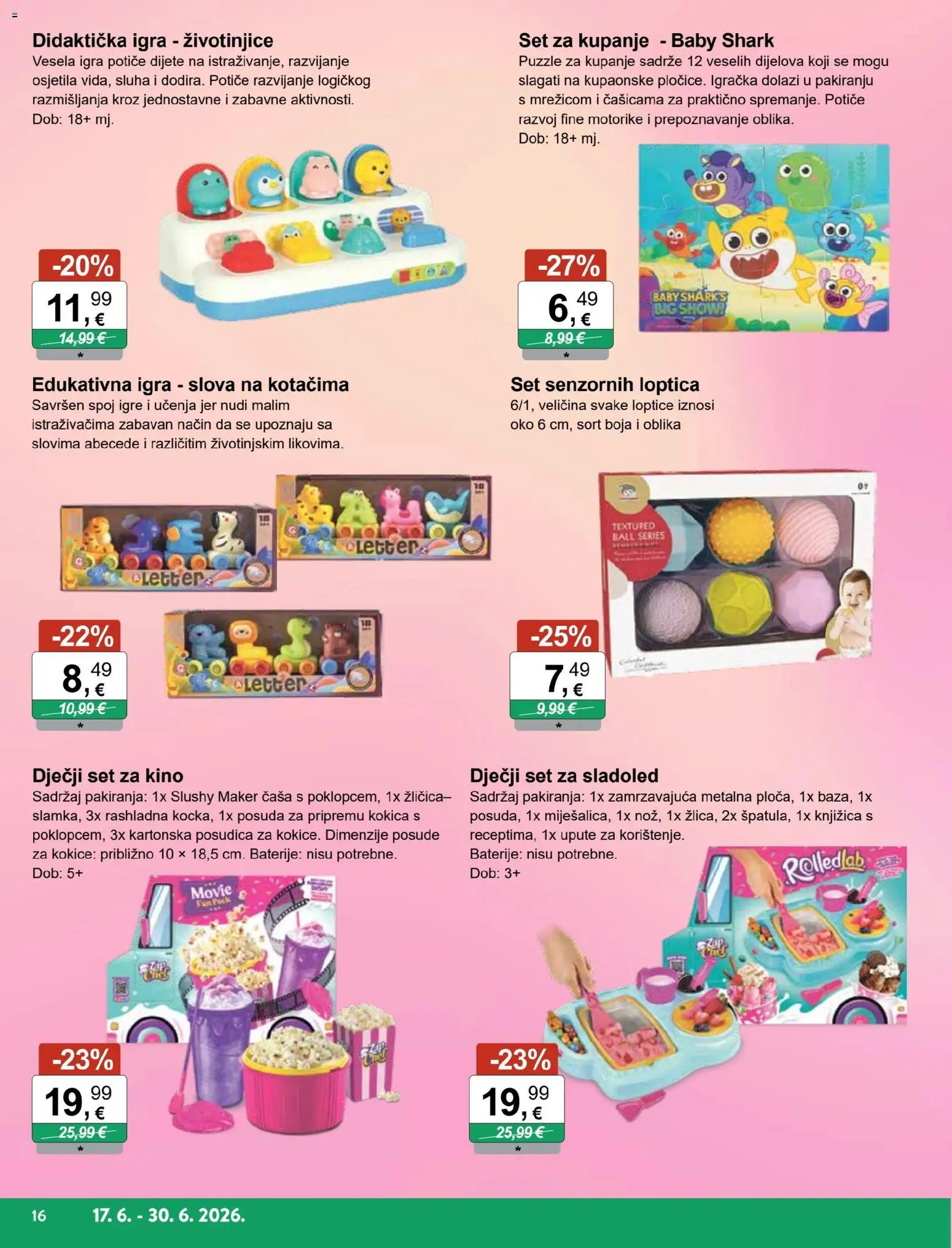 KTC katalog | vrijedi od 17.06.2026 | Stranica: 7 | Proizvodi: Kokice, Sladoled, Baterije, Igra