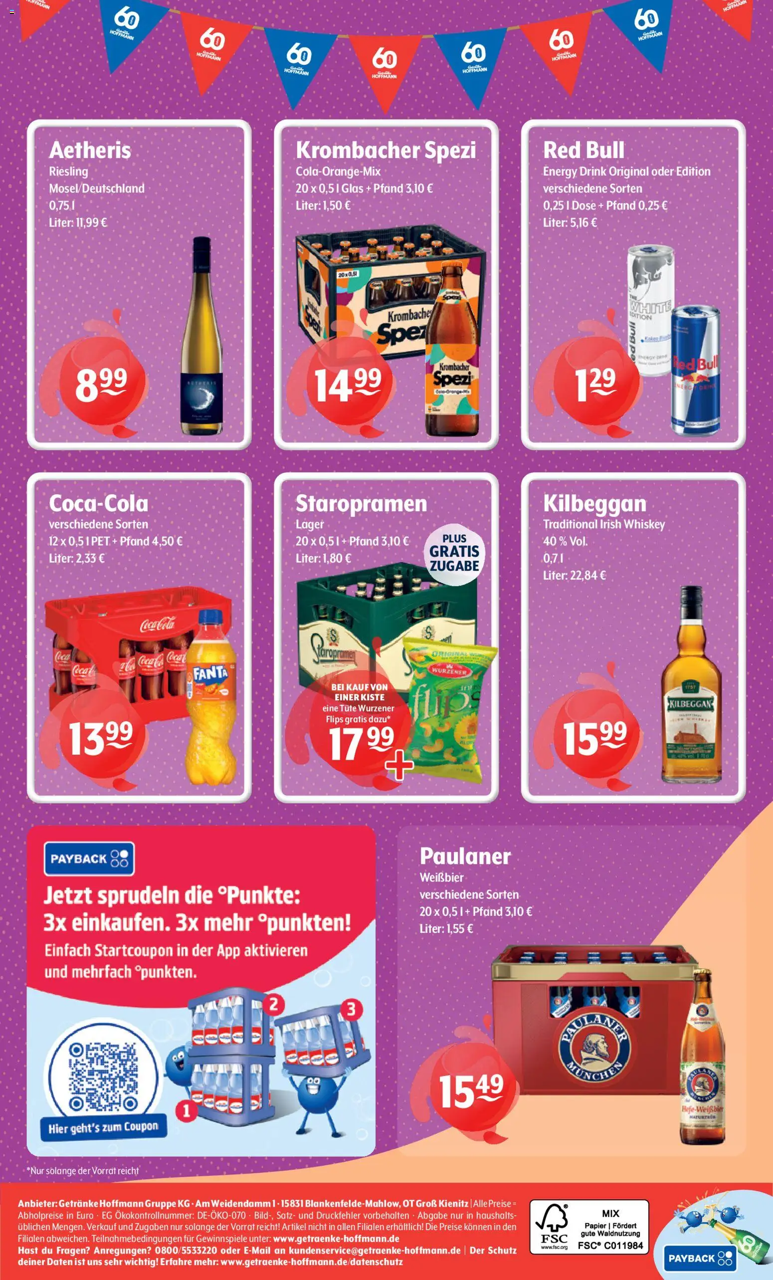 Getränke Hoffmann Prospekt – gültig ab 24.08.2026 | Seite: 8 | Produkte: Red bull, Fanta, Energy, Whiskey