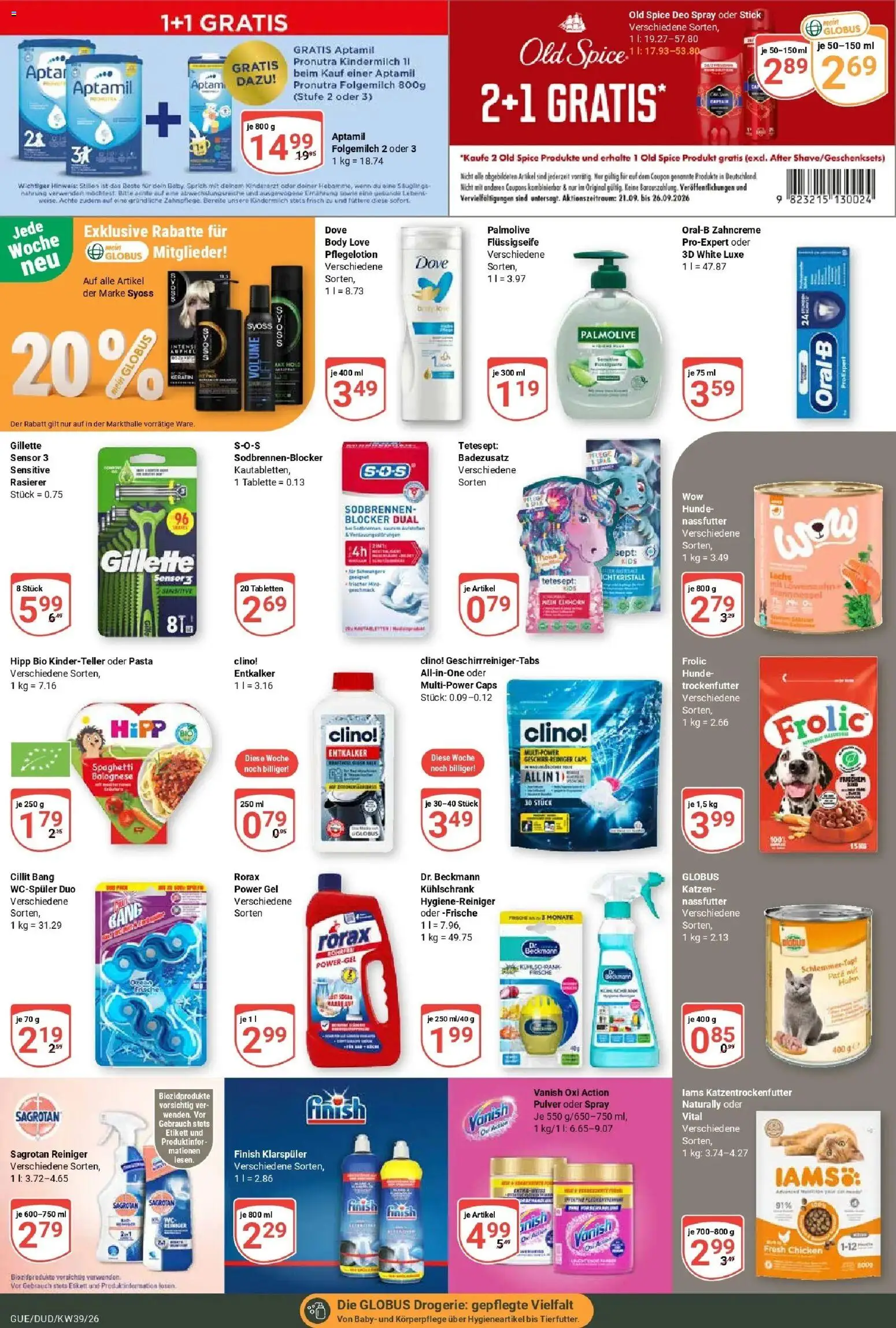 Globus Prospekt Saarbrücken-Güdingen (ab 21.09.2026) » Angebote online | Seite: 23 | Produkte: Kühlschrank, Finish, Lachs, Pasta