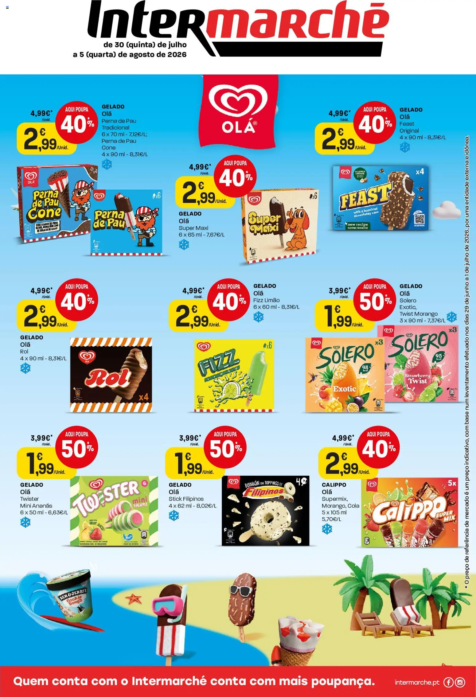Intermarché Folheto Mini │ válido de 30/07/2026 | Página: 1 | Produtos: Filipinos, Base, Gelado