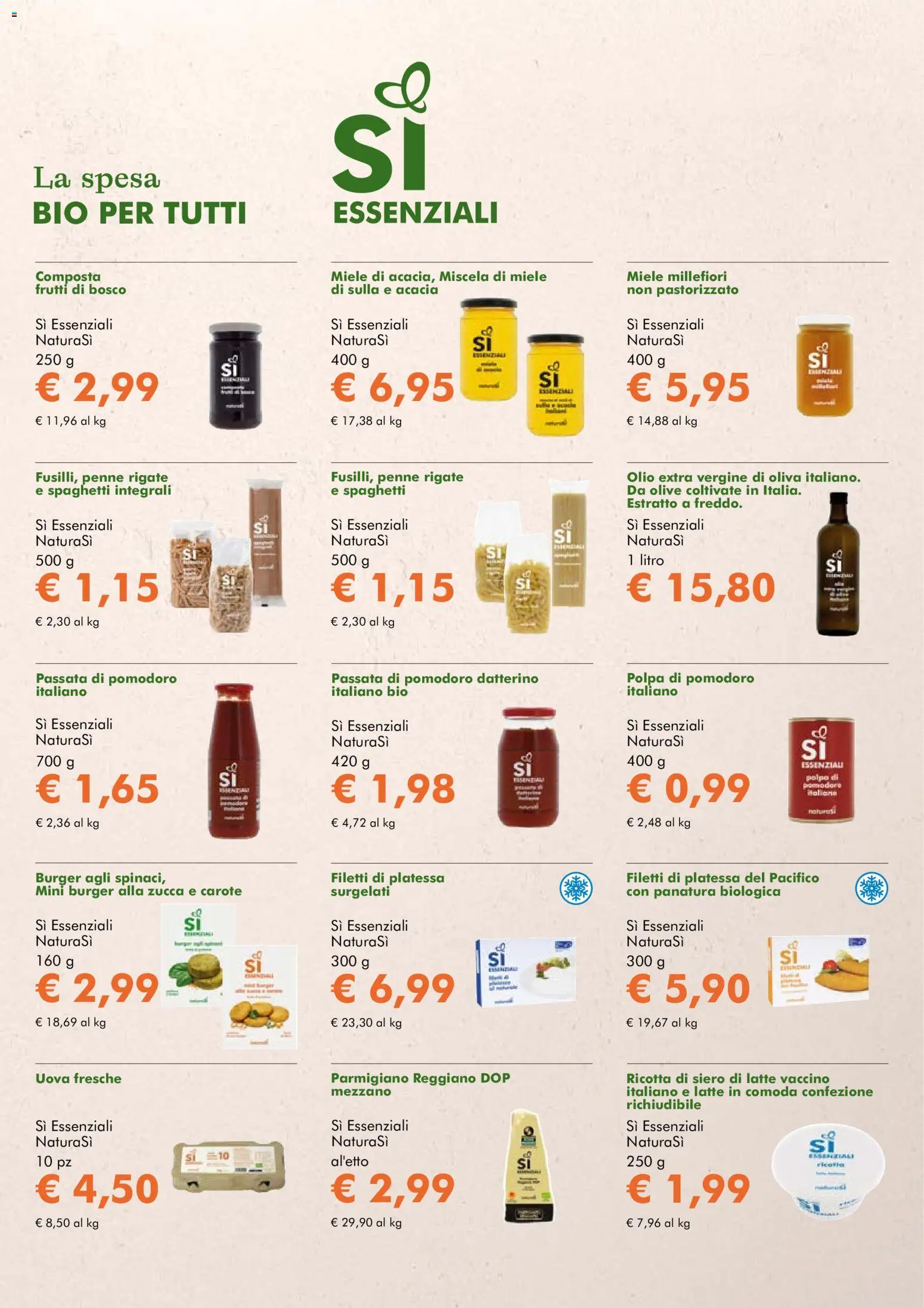 Volantino Natura Sì del 06.05.2026 | Pagina: 8 | Prodotti: Polpo, Latte, Ricotta, Parmigiano