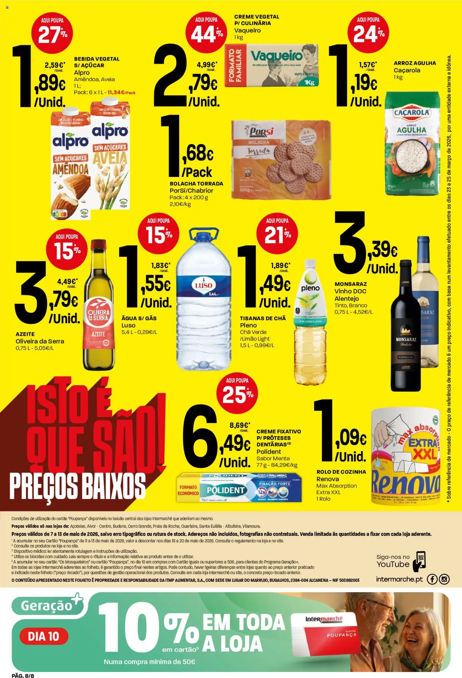 Intermarché Folheto Mini │ válido de 07.05.2026 | Página: 8 | Produtos: Aveia, Cálcio, Arroz, Creme