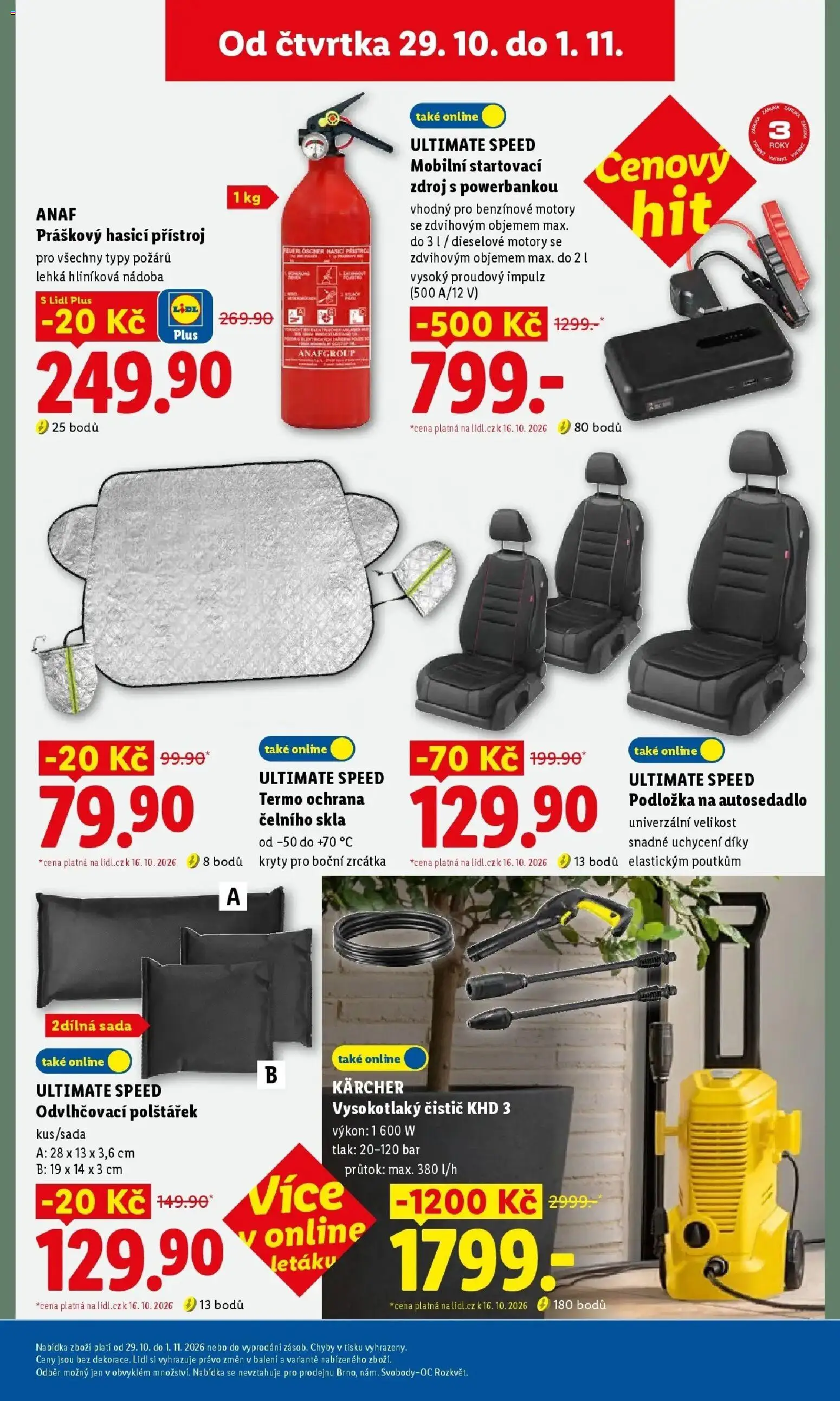 Lidl leták od 26.10.2026 - Nový akční leták | Strana: 25 | Produkty: Kärcher, Ultimate Speed, Startovací zdroj, Vysokotlaký čistič