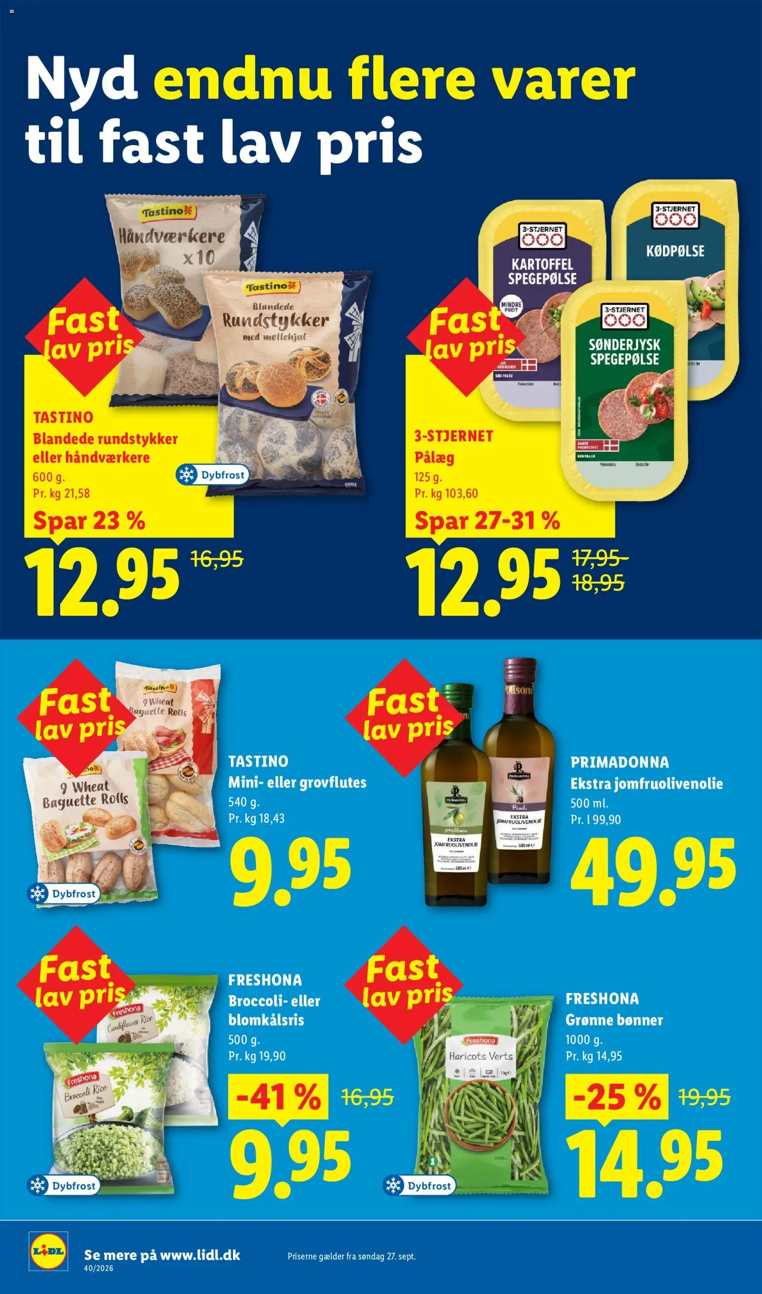 Lidl tilbudsavis – gyldig fra 27/09/2026 | Side: 3 | Produkter: Broccoli, Spegepølse, Bønner, Grønne Bønner