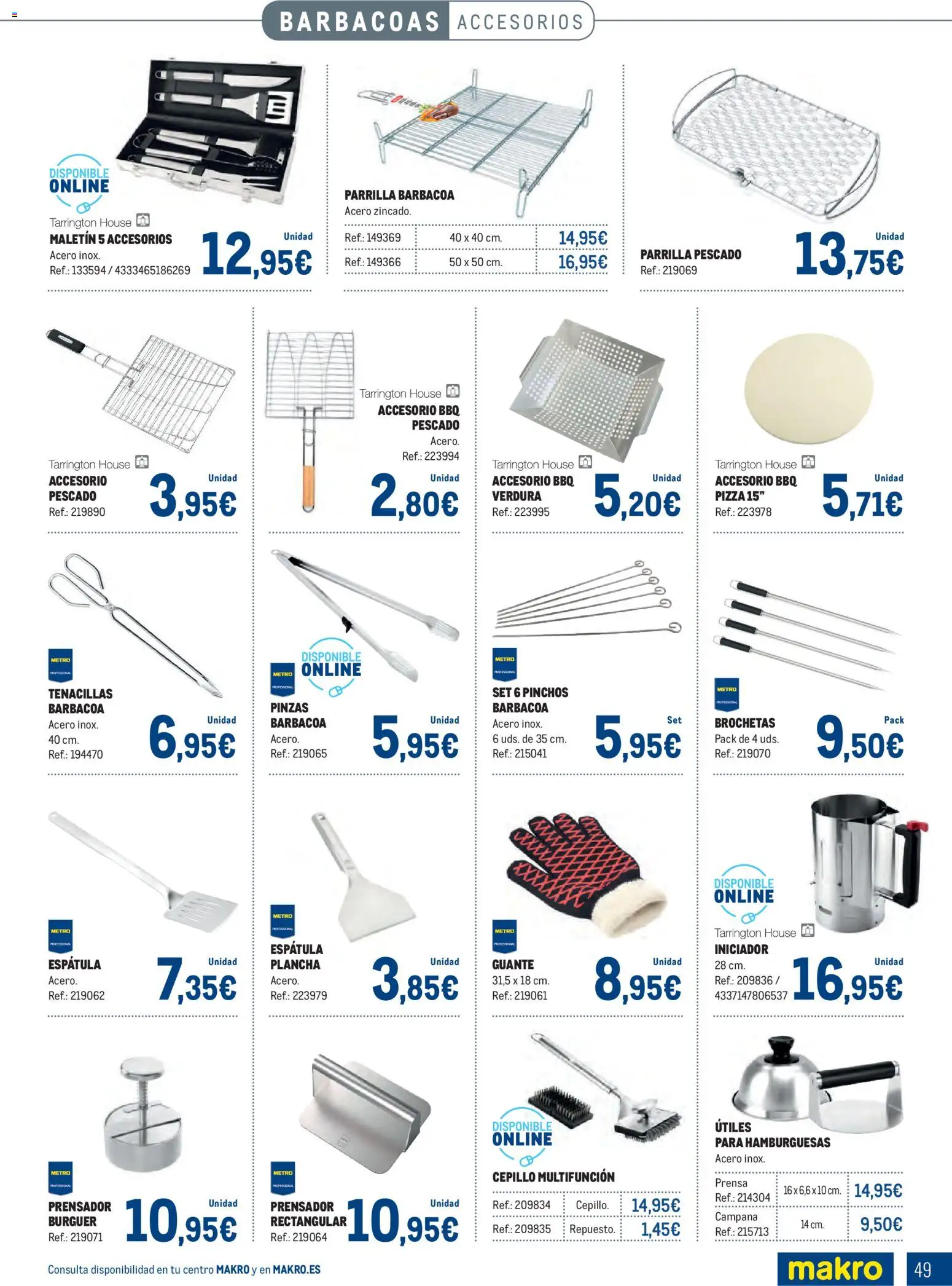 Makro - Especial Terrazas │ válido desde el 09.03.2026 | Página: 49 | Productos: Cepillo, Pescado, Barbacoa, Plancha