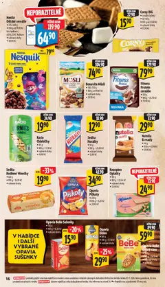 Náhled letáku Fitness Protein cereálie, 310 g od 16.09.2026 | Strana: 30 | Produkty: Nesquik, Müsli, Bebe sušenky, Protein