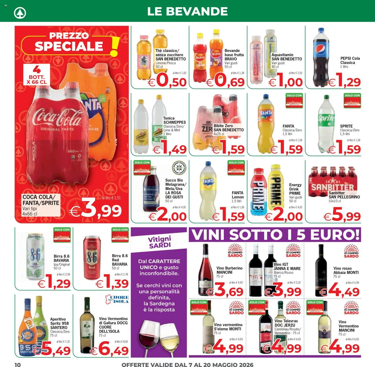 Volantino Despar del 07.05.2026 | Pagina: 10 | Prodotti: Birra, Bibite, Pepsi, Aperitivo