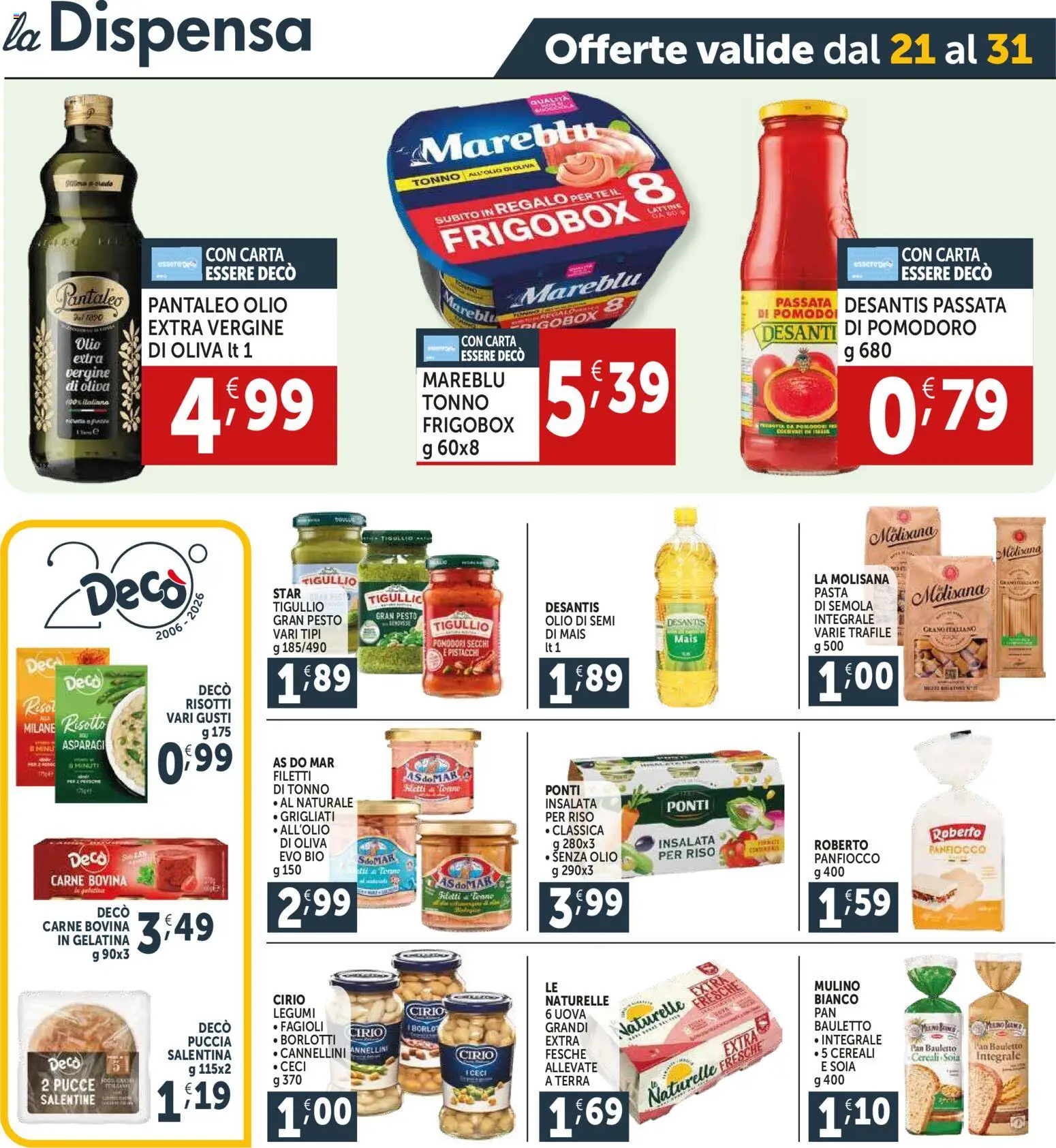 Volantino Decò del 21.05.2026 | Pagina: 2 | Prodotti: Ceci, Pomodoro, Asparagi, Terra