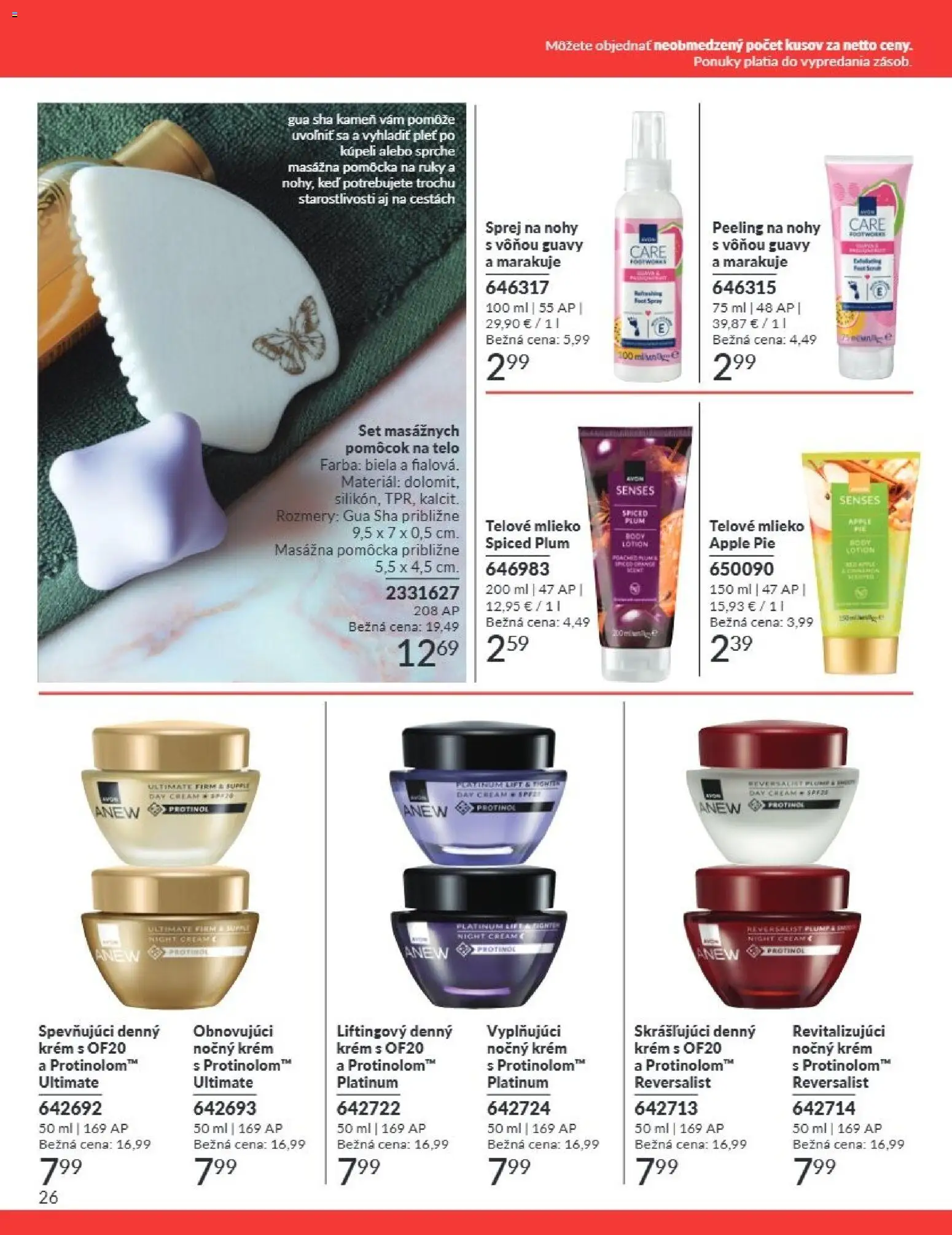 Nové Avon akcie – leták je platný od 01.07.2026 | Strana: 26 | Produkty: Mlieko, Peeling, Telové mlieko, Krém
