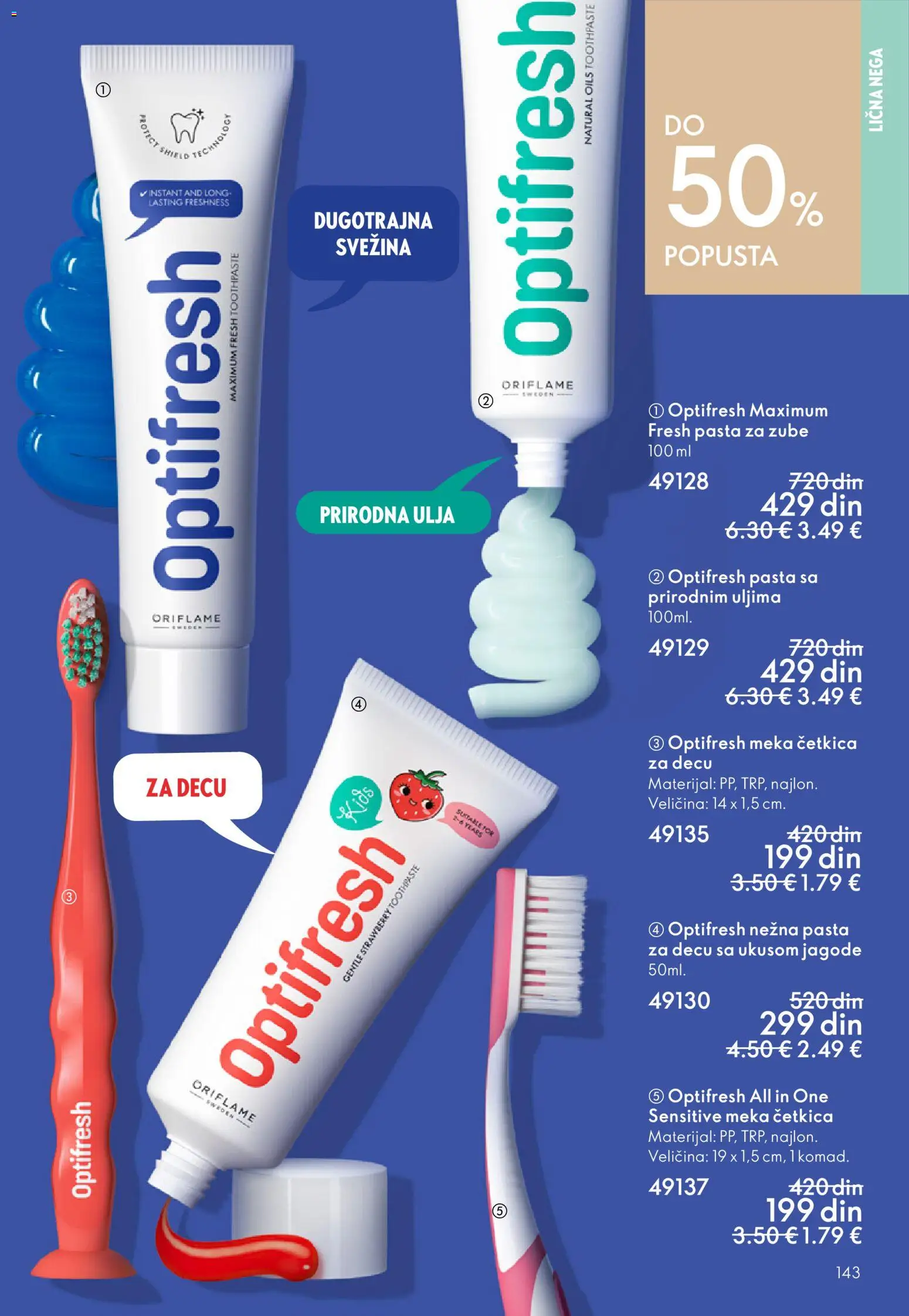 Oriflame katalog - važi od 03.06.2026 | Strana: 143 | Proizvode: Jagode, Pasta za zube