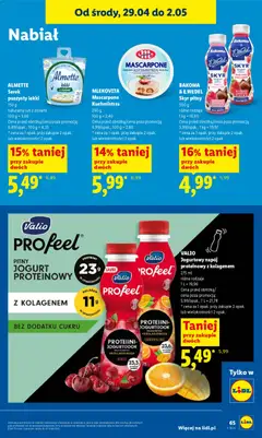 Pogląd oferty "MLEKOVITA Mascarpone Kuchmistrza, 250 g" - ważna od 29.04.2026 | Strona: 65