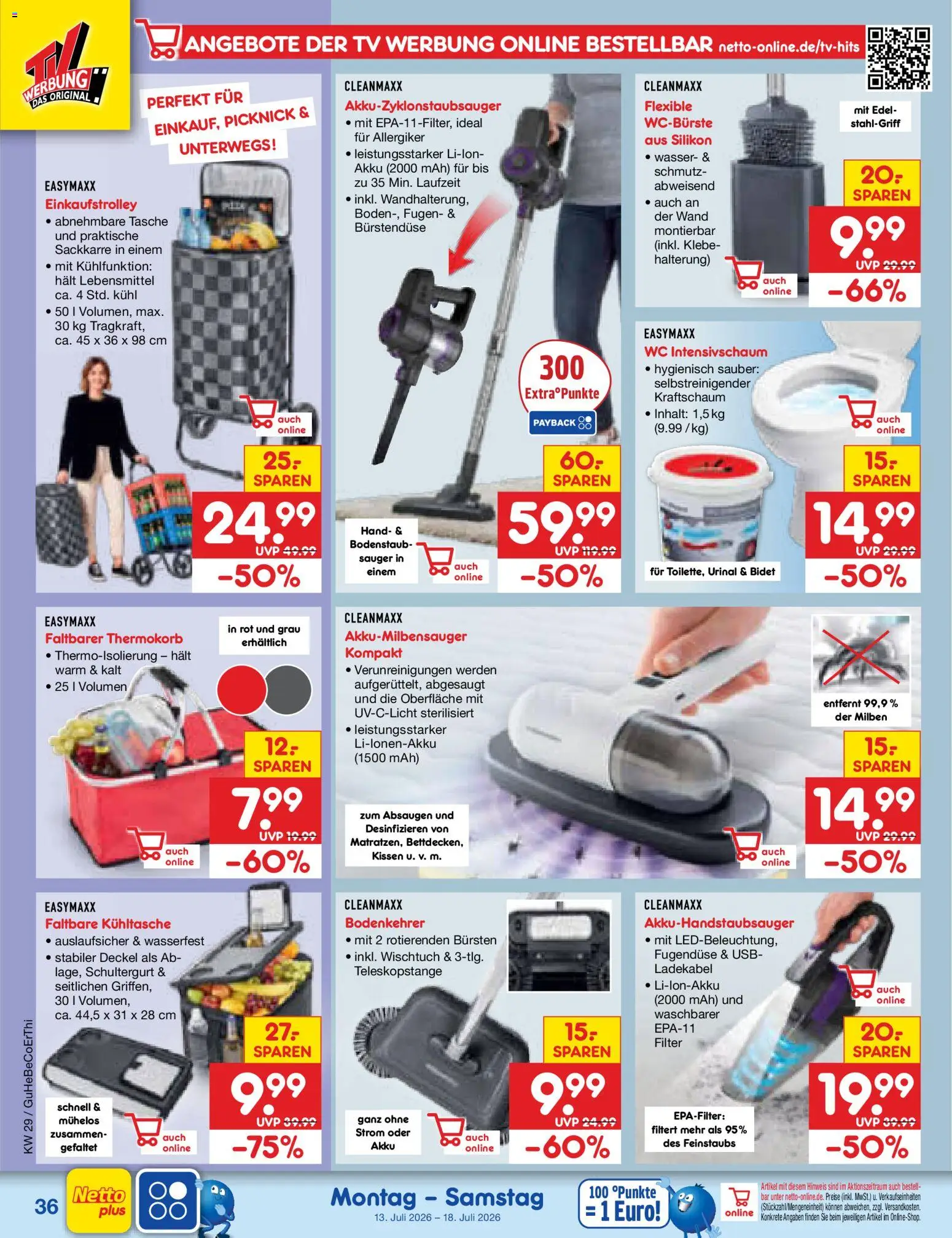 Netto Marken-Discount Prospekt – gültig ab 13.07.2026 | Seite: 52 | Produkte: Tasche, USB, Ladekabel, TV