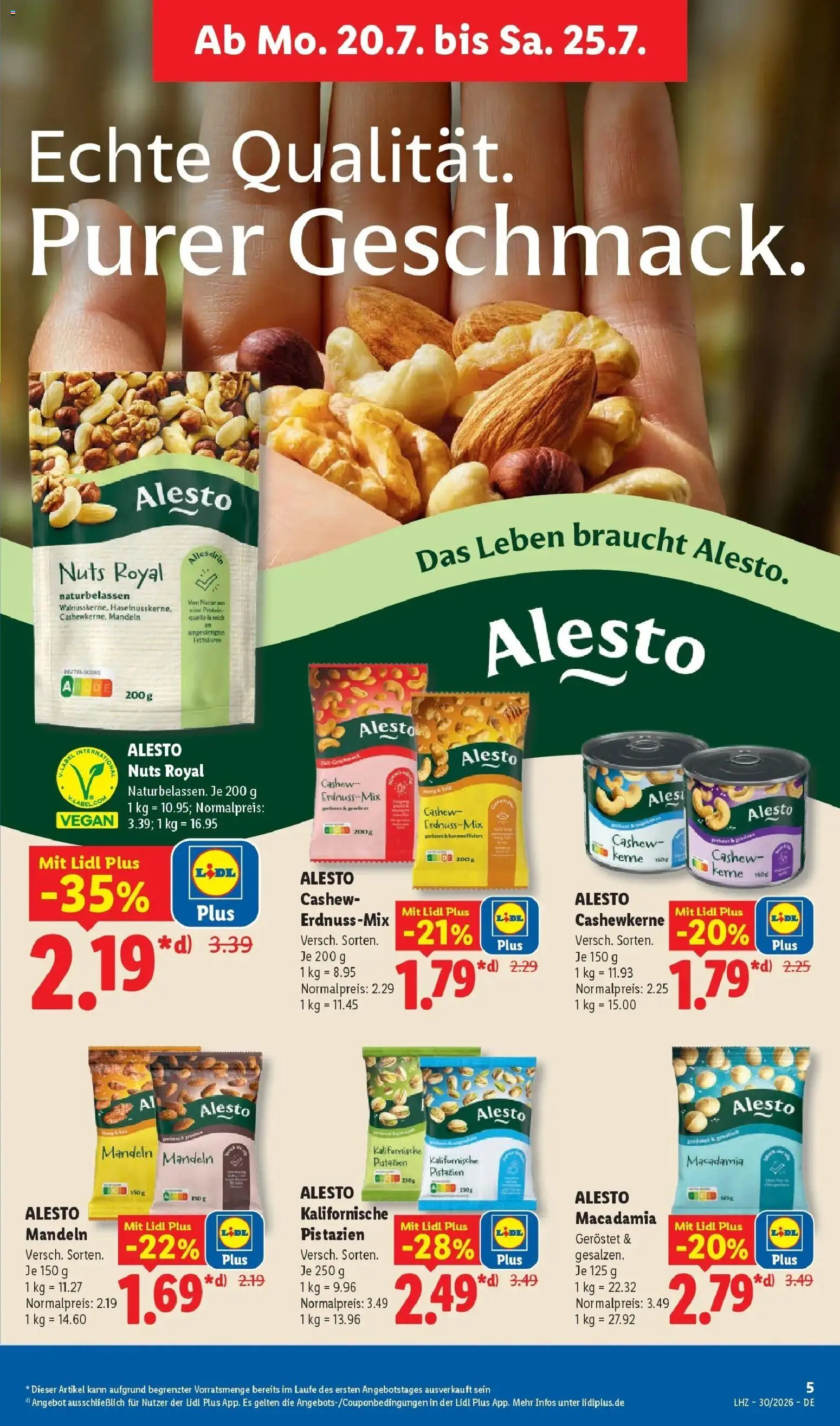 Lidl Prospekt Villingen-schwenningen – gültig ab 20.07.2026 | Seite: 11 | Produkte: Mandeln, Cashew, Pistazien