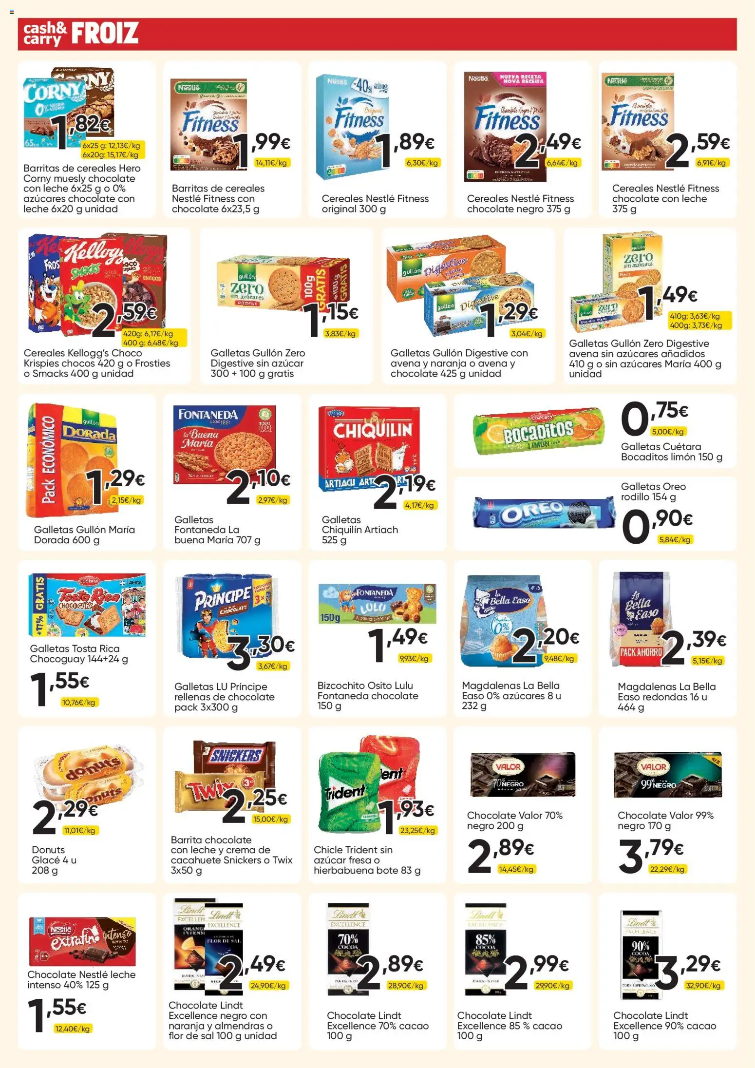 Froiz - Folleto Cash │ válido desde el 11/08/2026 | Página: 4 | Productos: Snickers, Limón, Chocolate con leche, Sal