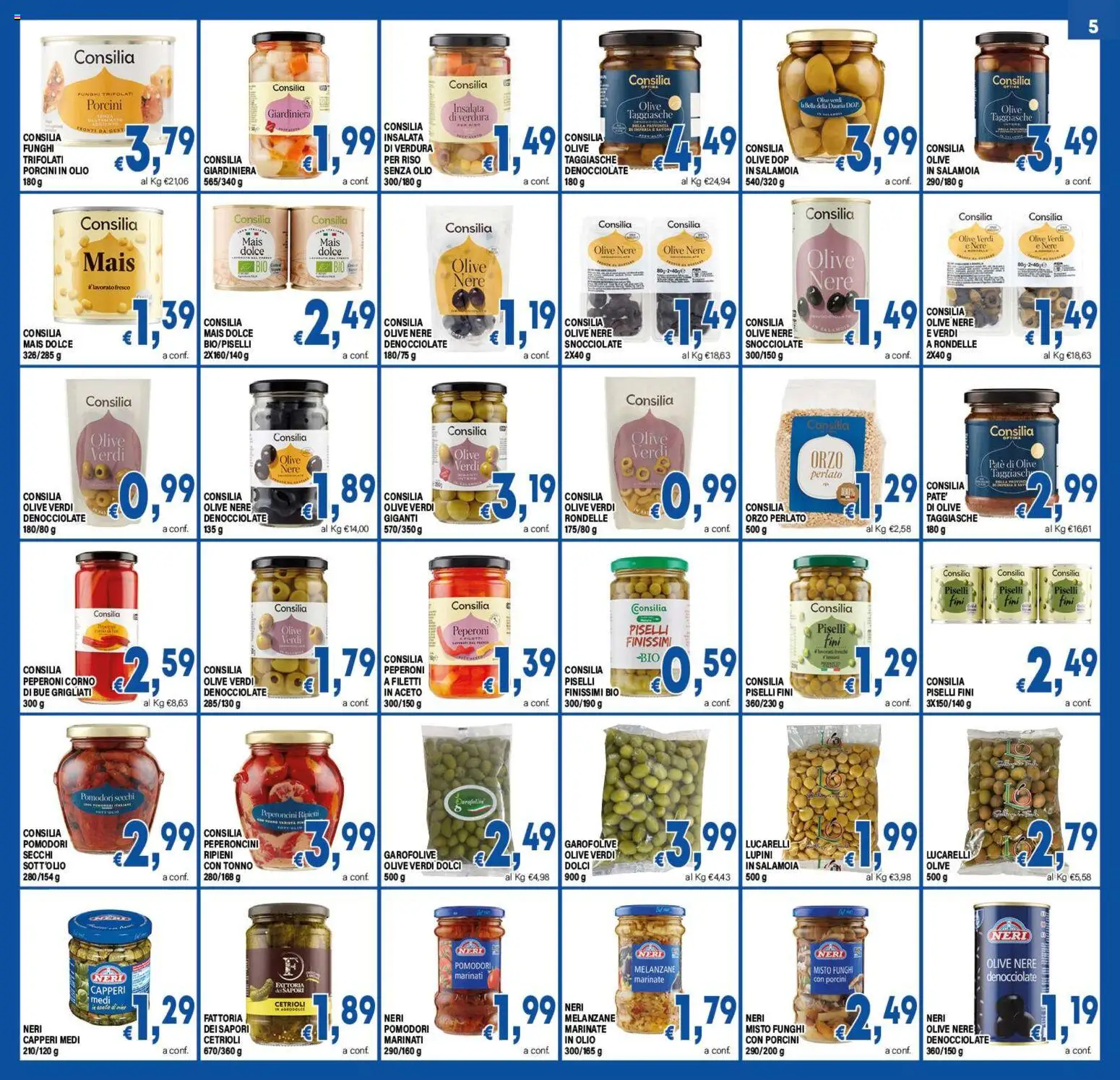 Volantino DEM del 19/10/2026 | Pagina: 5 | Prodotti: Lupini, Paté, Insalata, Pomodori secchi
