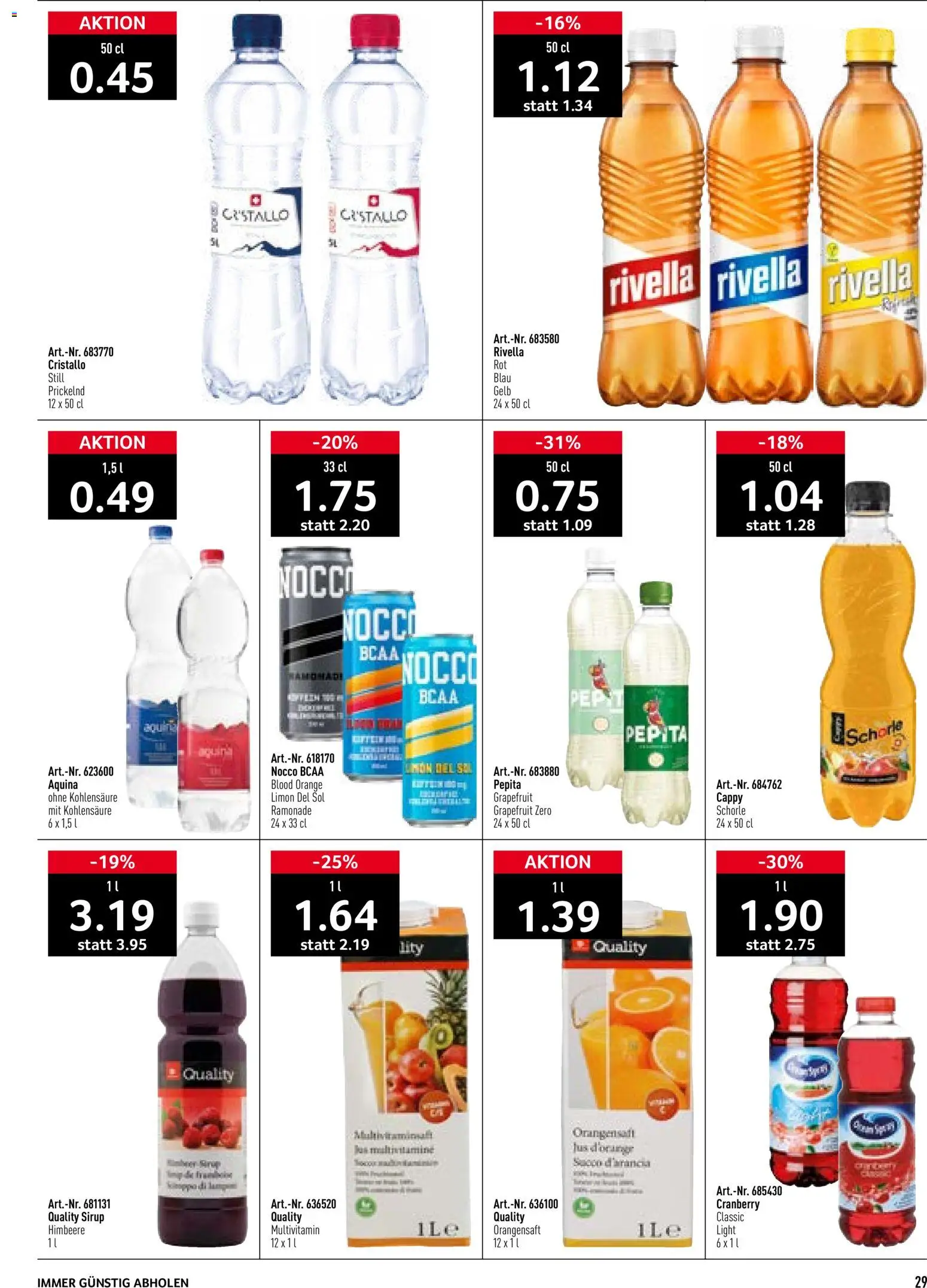 Prodega aktionen – gültig ab 31.08.2026 | Seite: 29 | Produkte: Sirup, Orangensaft, Grapefruit, Himbeere