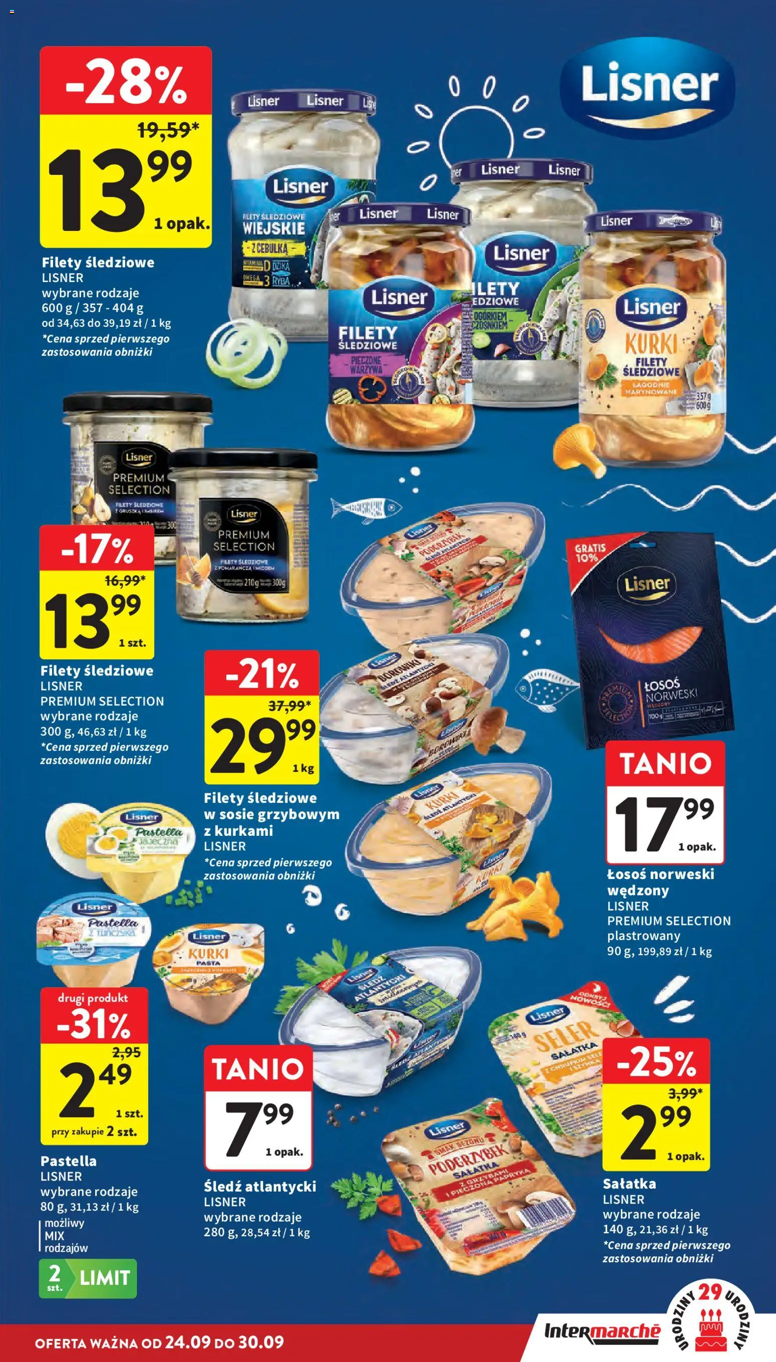 Intermarche gazetka od 24.09.2026 | Strona: 21 | Produkty: Gruszka, Omega 3, Pasta, Ryba
