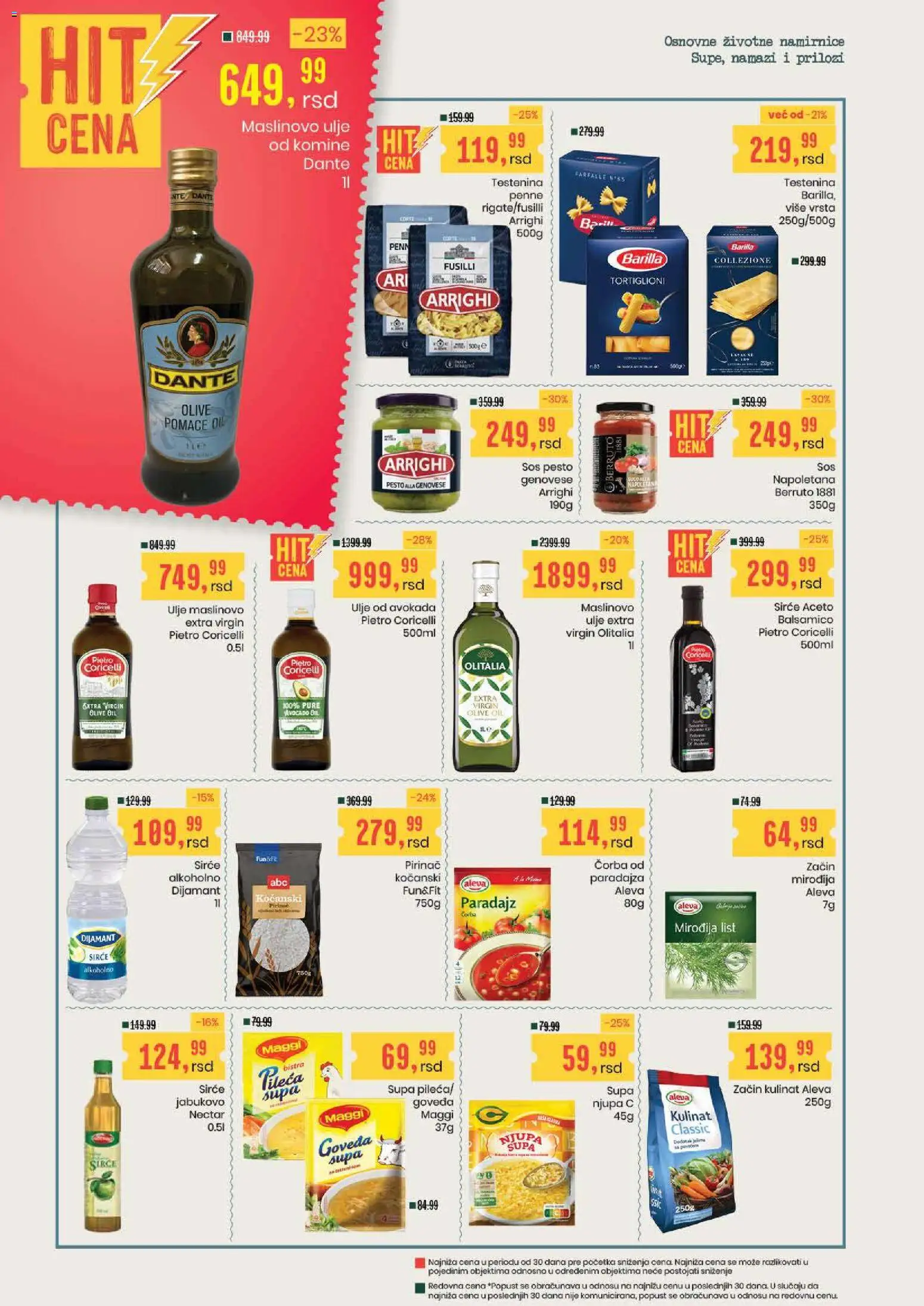 Aroma Market katalog - važi od 23.07.2026 | Strana: 12 | Proizvode: Pesto, Ulje, Maslinovo ulje, Paradajz