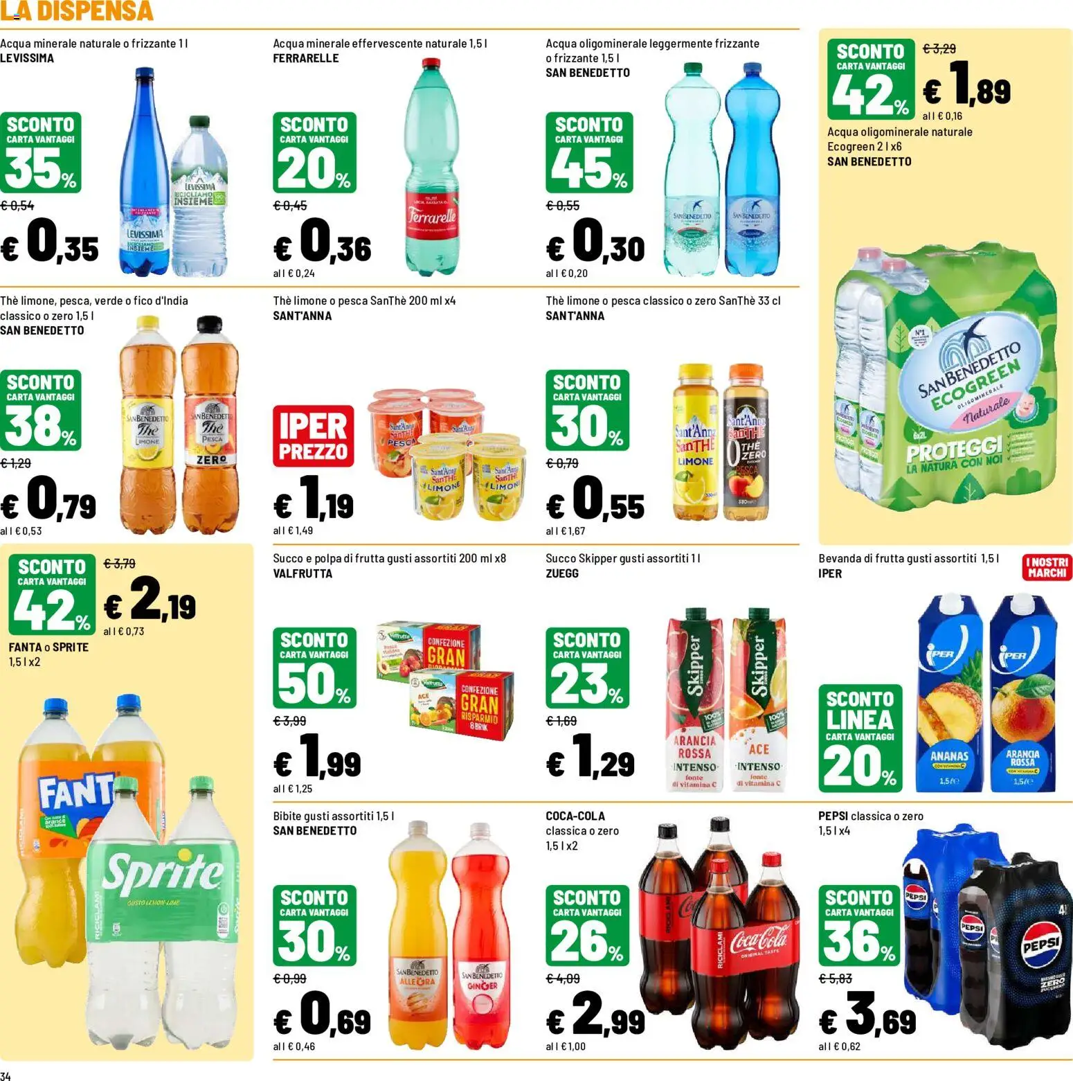 Volantino Iper del 31/08/2026 | Pagina: 34 | Prodotti: Succo, Limone, Lime, Sprite