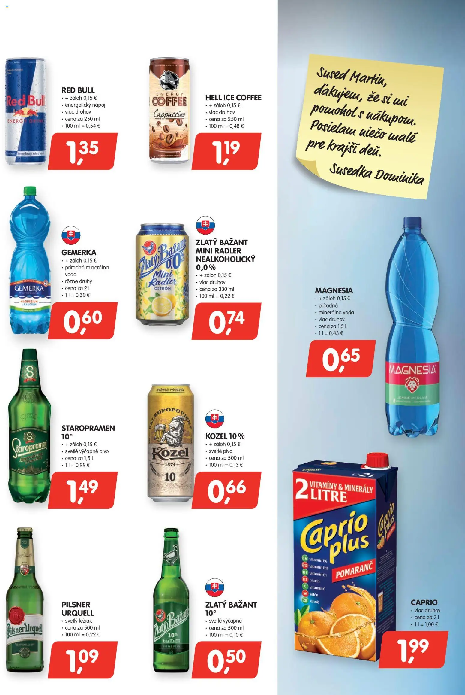 Nové Môj obchod akcie – leták je platný od 05.06.2026 | Strana: 5 | Produkty: Pilsner Urquell, Radler, Zlatý Bažant, Staropramen