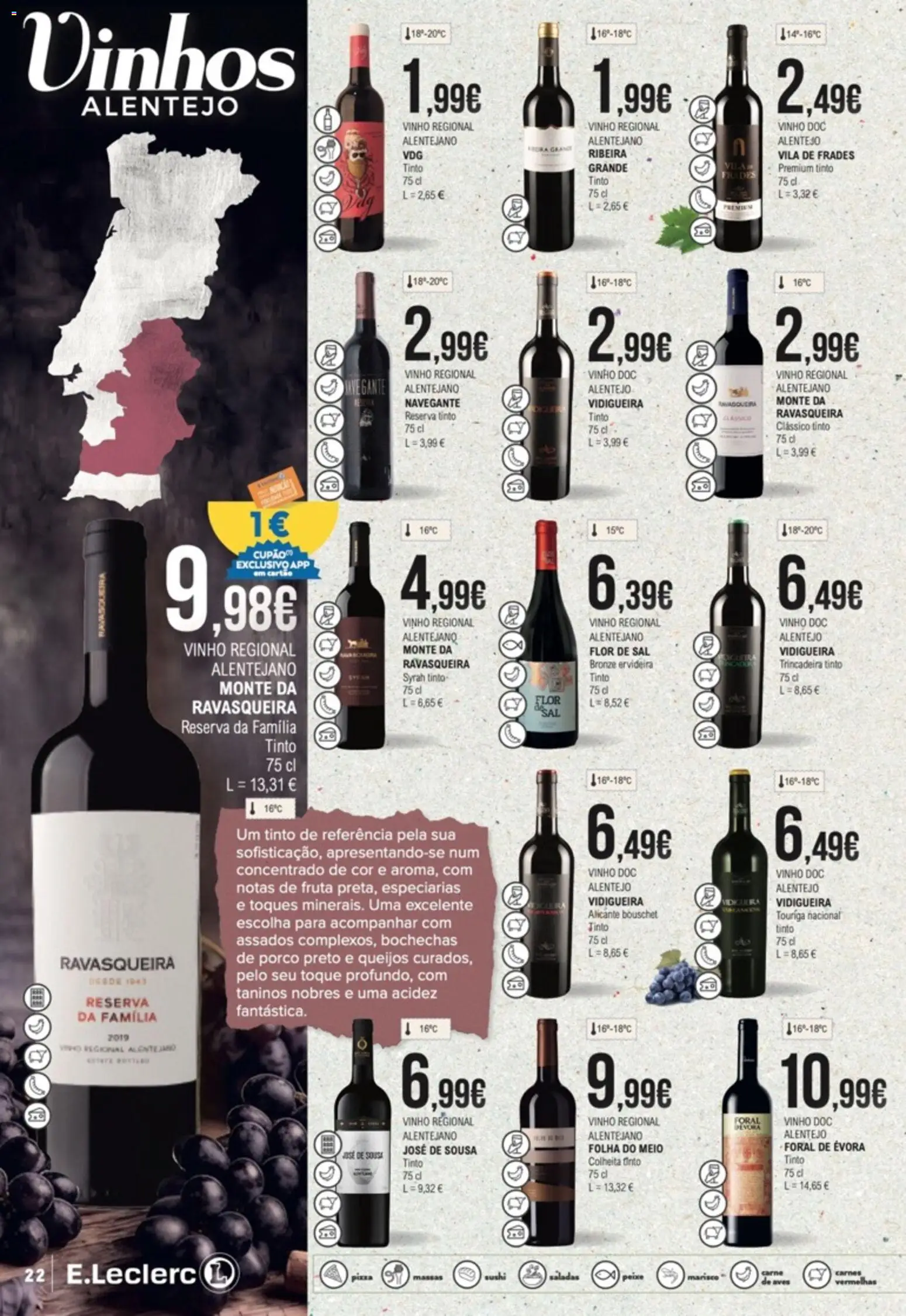 E.Leclerc folheto Feira dos Vinhos │ válido de 01/10/2026 | Página: 22 | Produtos: Especiarias, Sushi, Vinho, Peixe