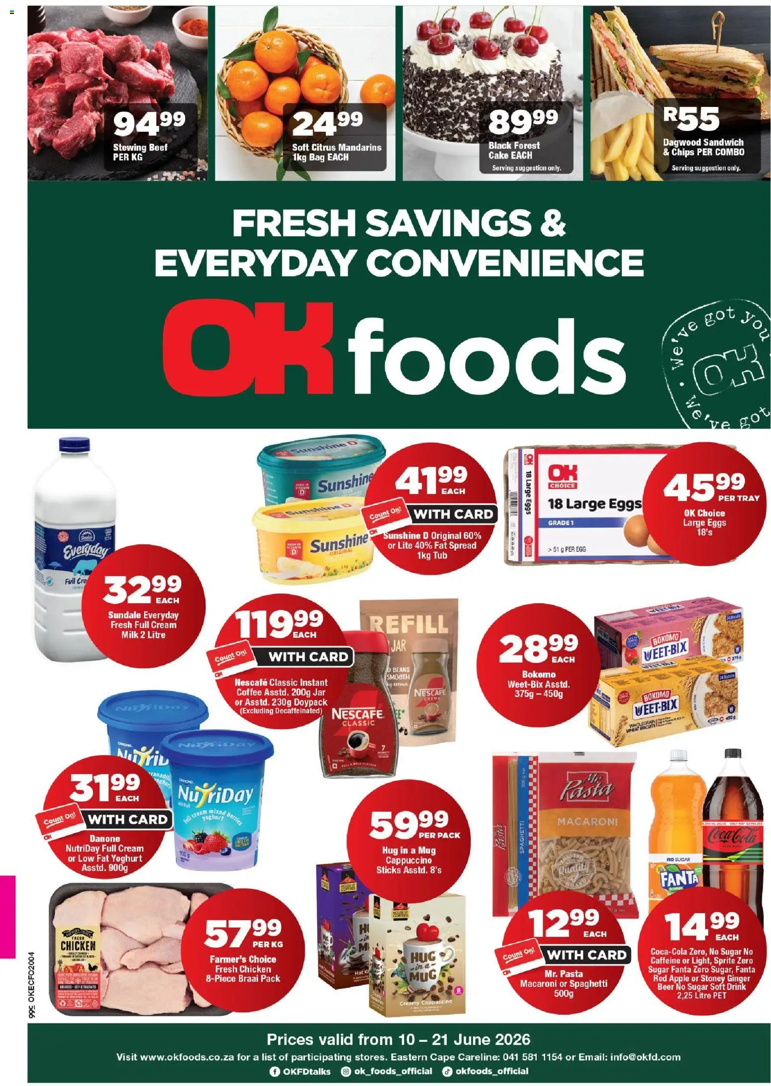New OK Foods catalogue – valid from 10.06.2026 | Page: 1 | Products: Bag, Beer, Chicken, Chips