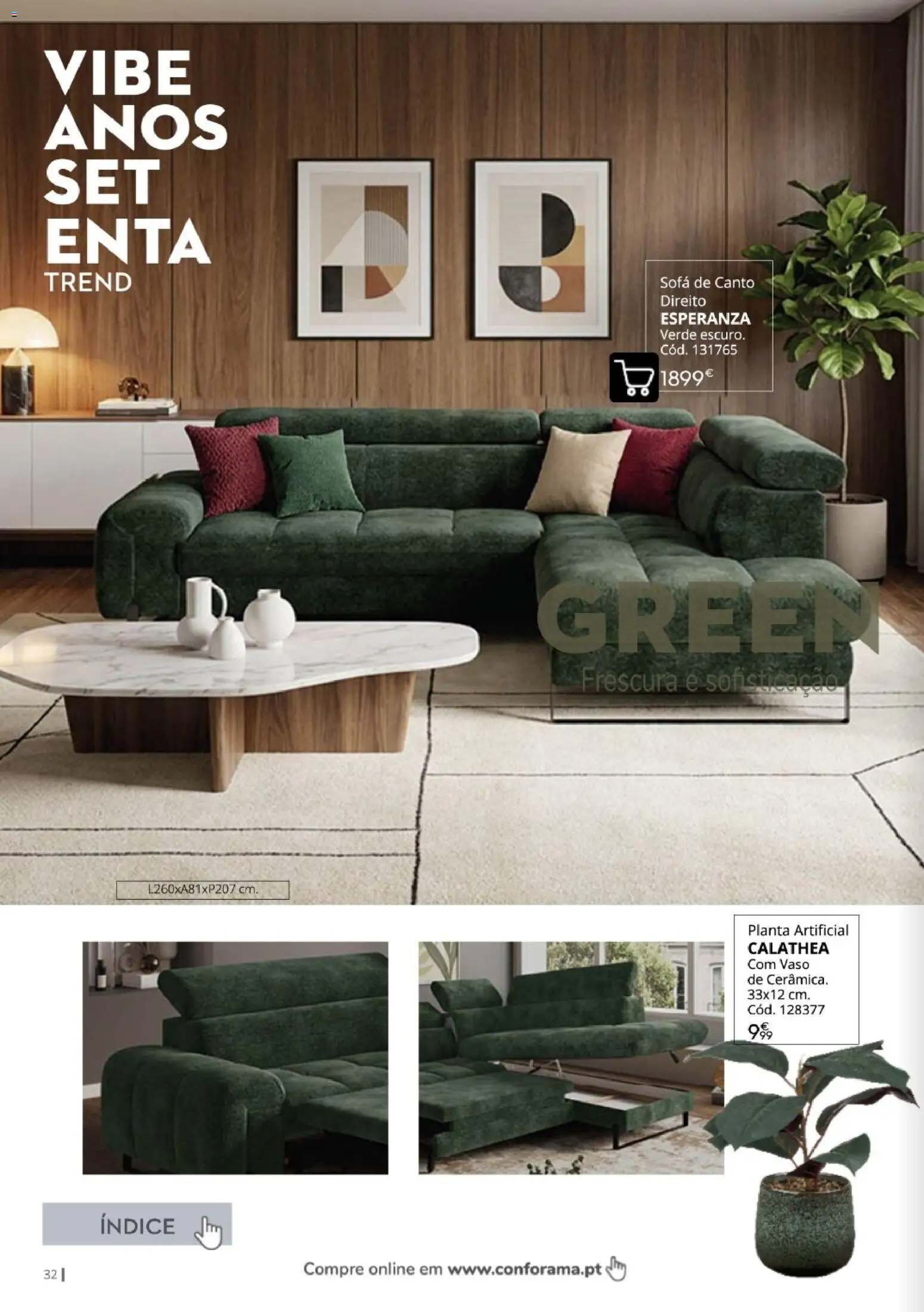 Conforama Outono Trend │ válido de 30/09/2026 | Página: 32 | Produtos: Sofá, Vaso