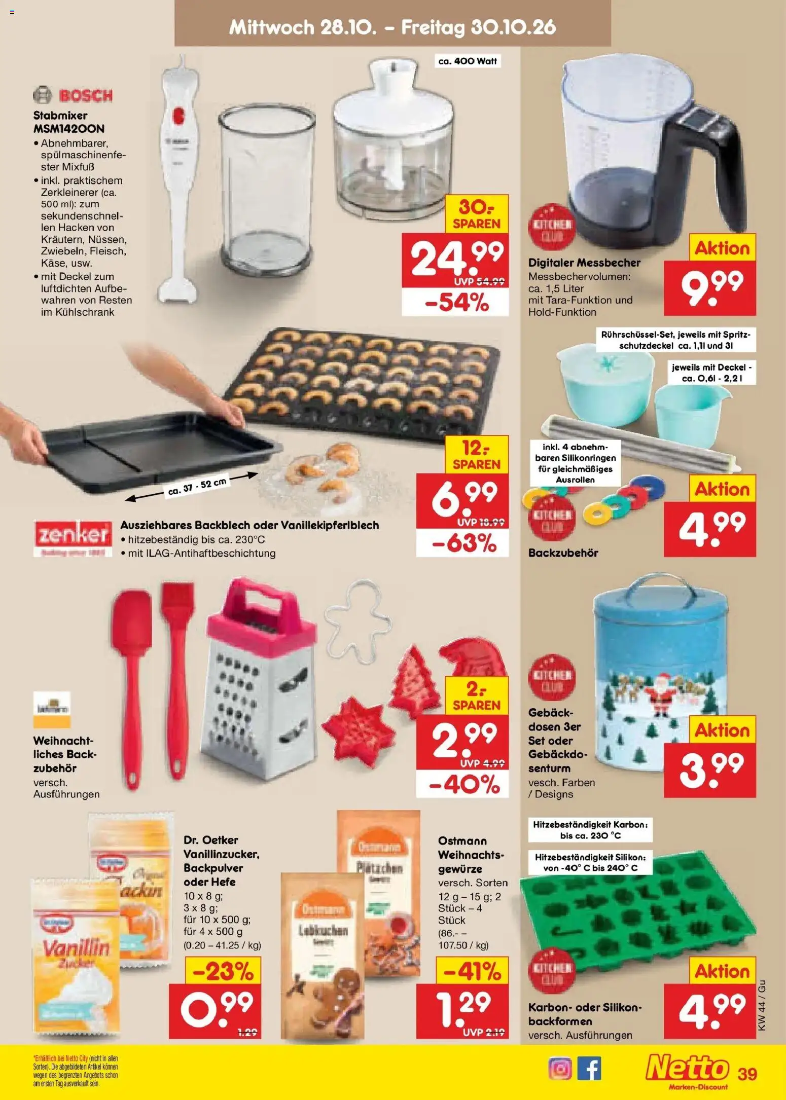 Netto Marken-Discount Prospekt Augustusburg – gültig ab 26.10.2026 | Seite: 57 | Produkte: Bosch, Kühlschrank, Gewürze, Stabmixer