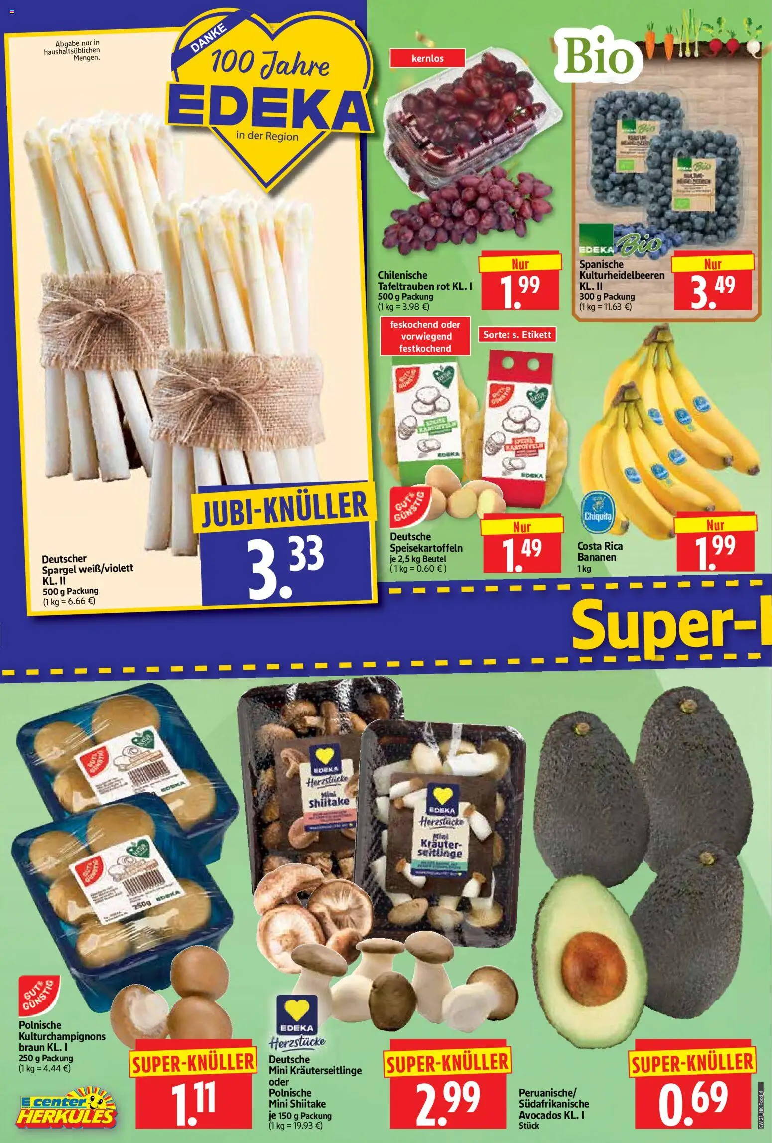 HERKULES Prospekt 	 – gültig ab 18.05.2026 | Seite: 4 | Produkte: Bananen, Spargel