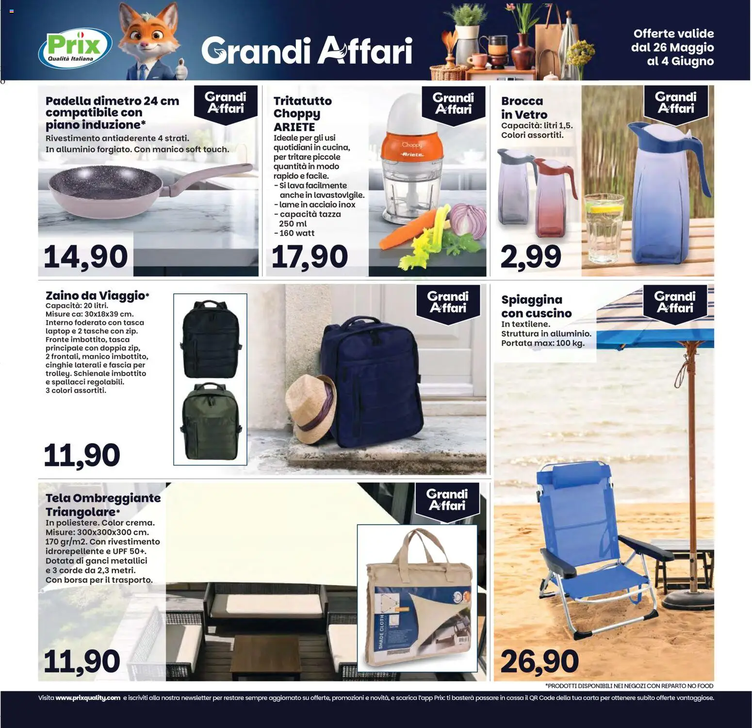 Volantino Prix del 26.05.2026 | Pagina: 23 | Prodotti: Tritatutto, Laptop, Borsa, Padella