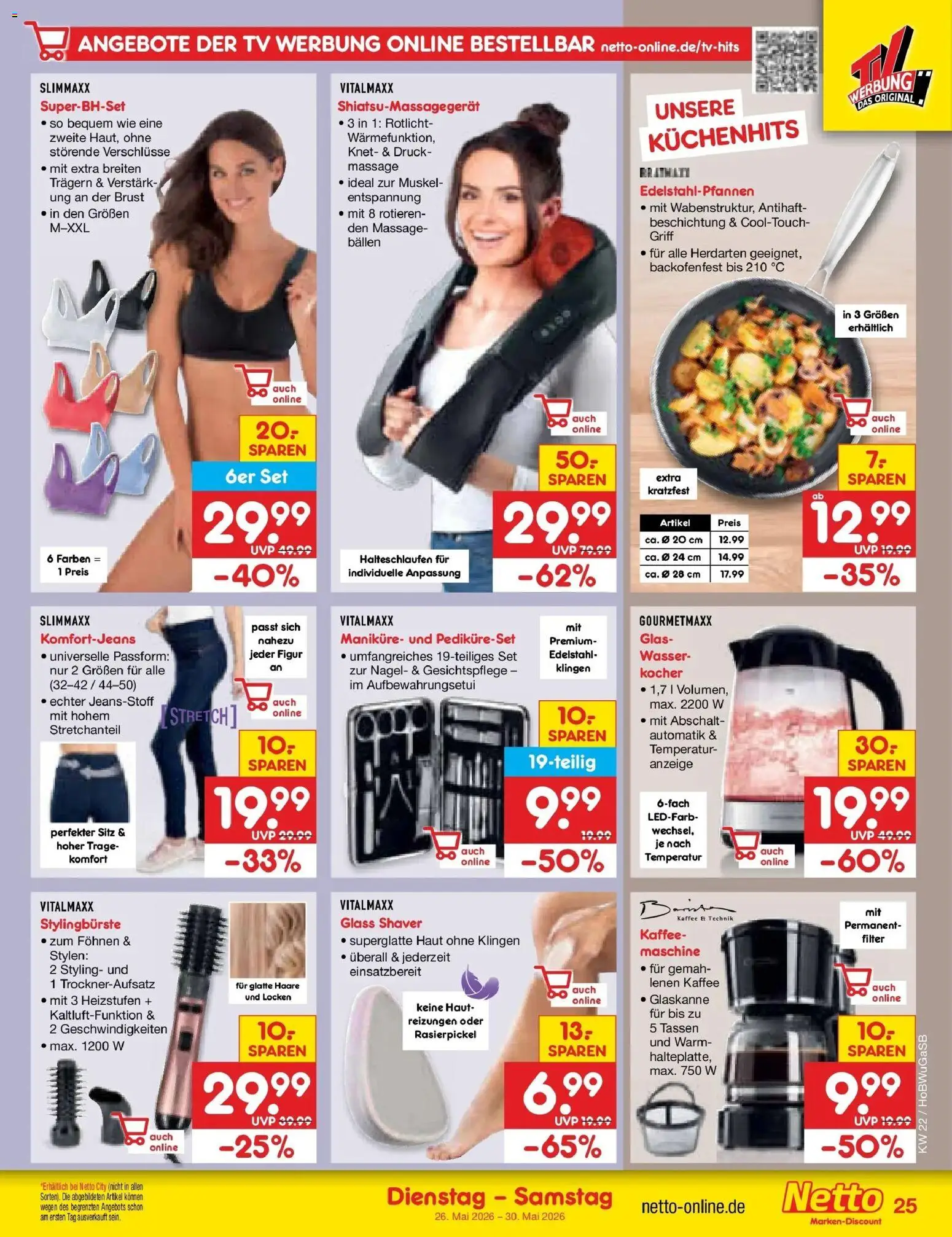 Netto Marken-Discount Prospekt Bremen-Lesum – gültig ab 26.05.2026 | Seite: 31 | Produkte: Kocher, Kaffee, Wasser, TV