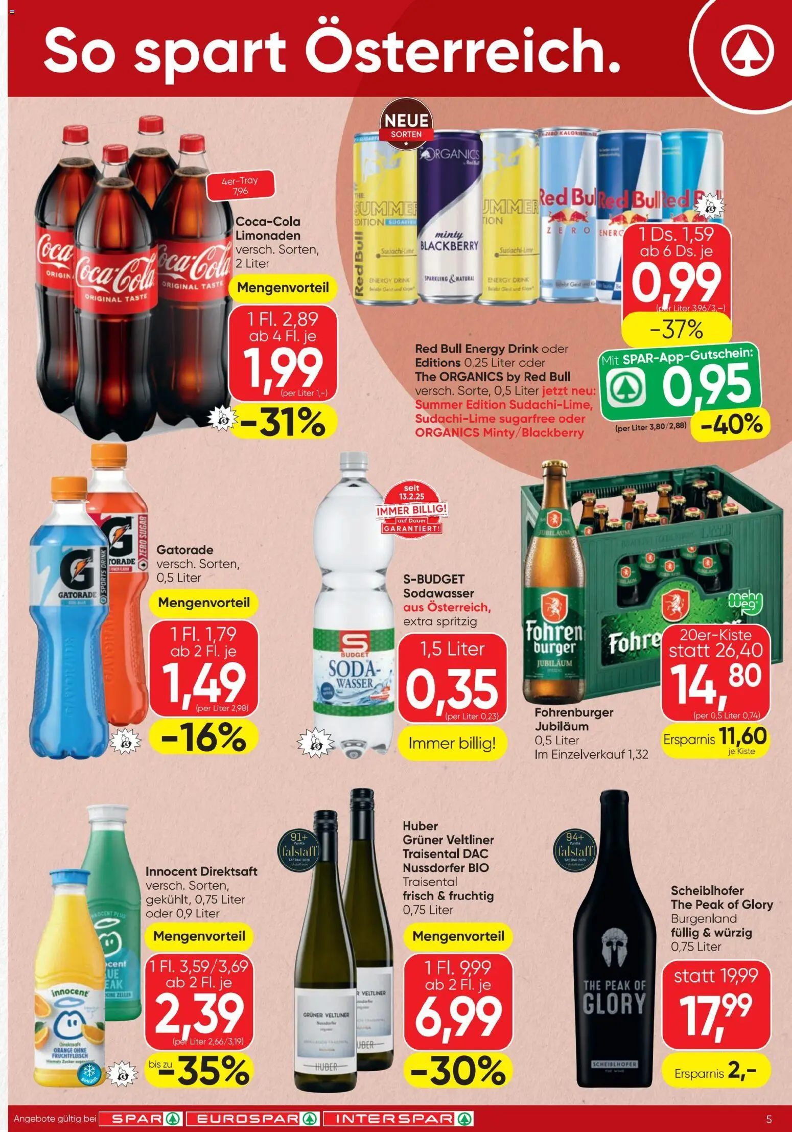 Spar - Flugblatt gültig ab 06.08.2026 | Seite: 5 | Produkte: Wasser